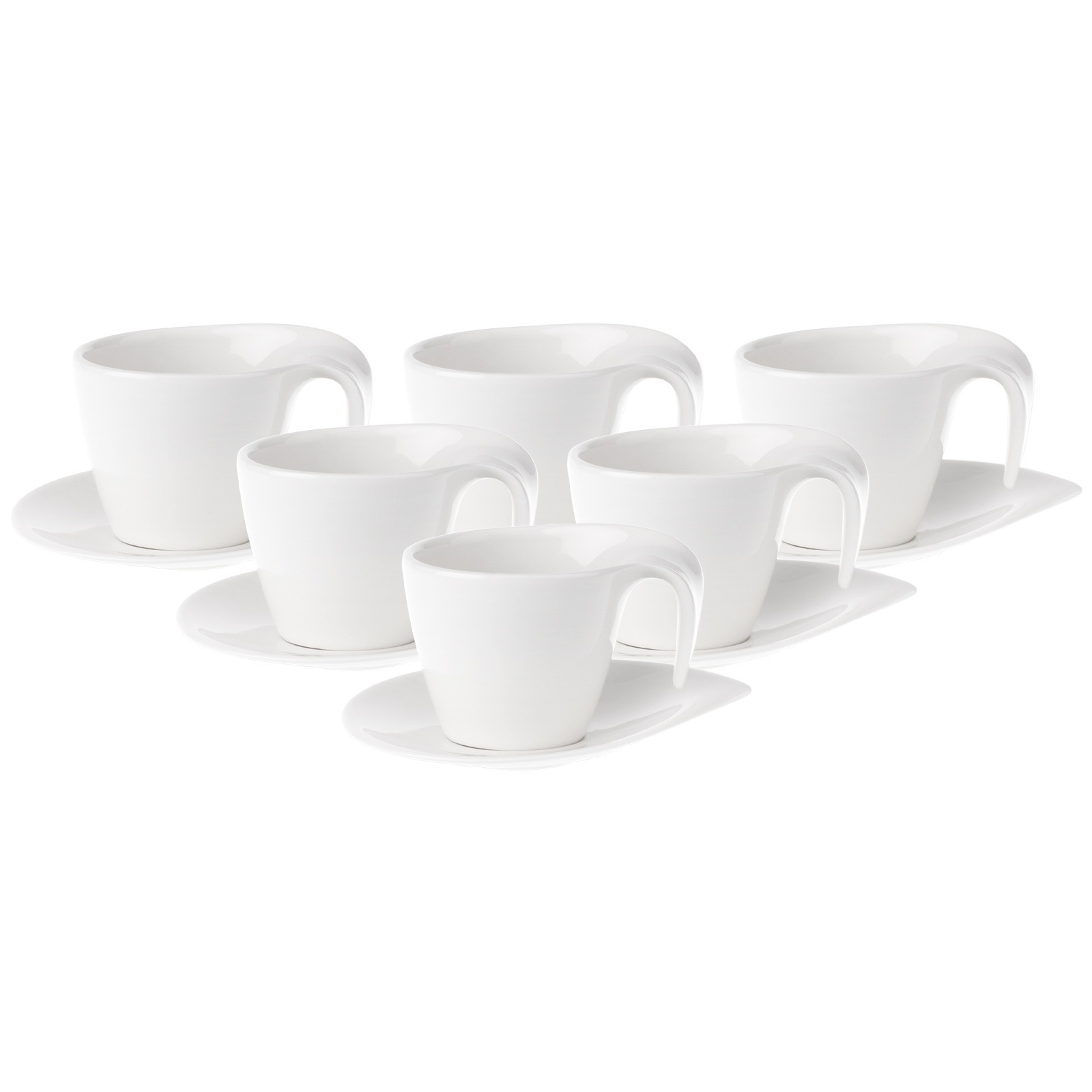 Villeroy & Boch Tasse »Kaffeetassen mit Untertassen Flow 200 ml 6er Set wei günstig online kaufen