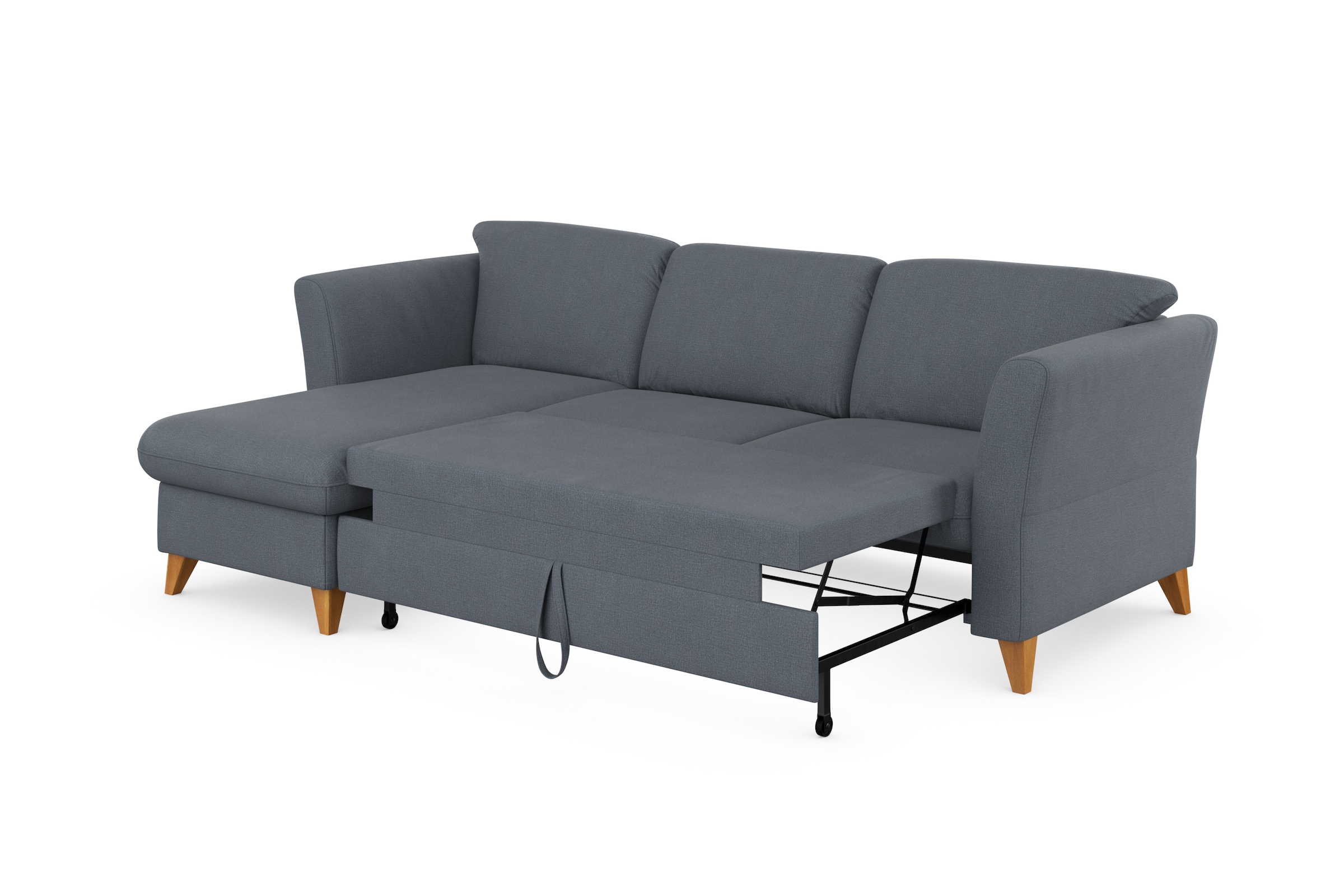 Home affaire Ecksofa »Trelleborg L-Form«, Federkern-Polsterung, wahlweise mit Bettfunktion und Bettkasten