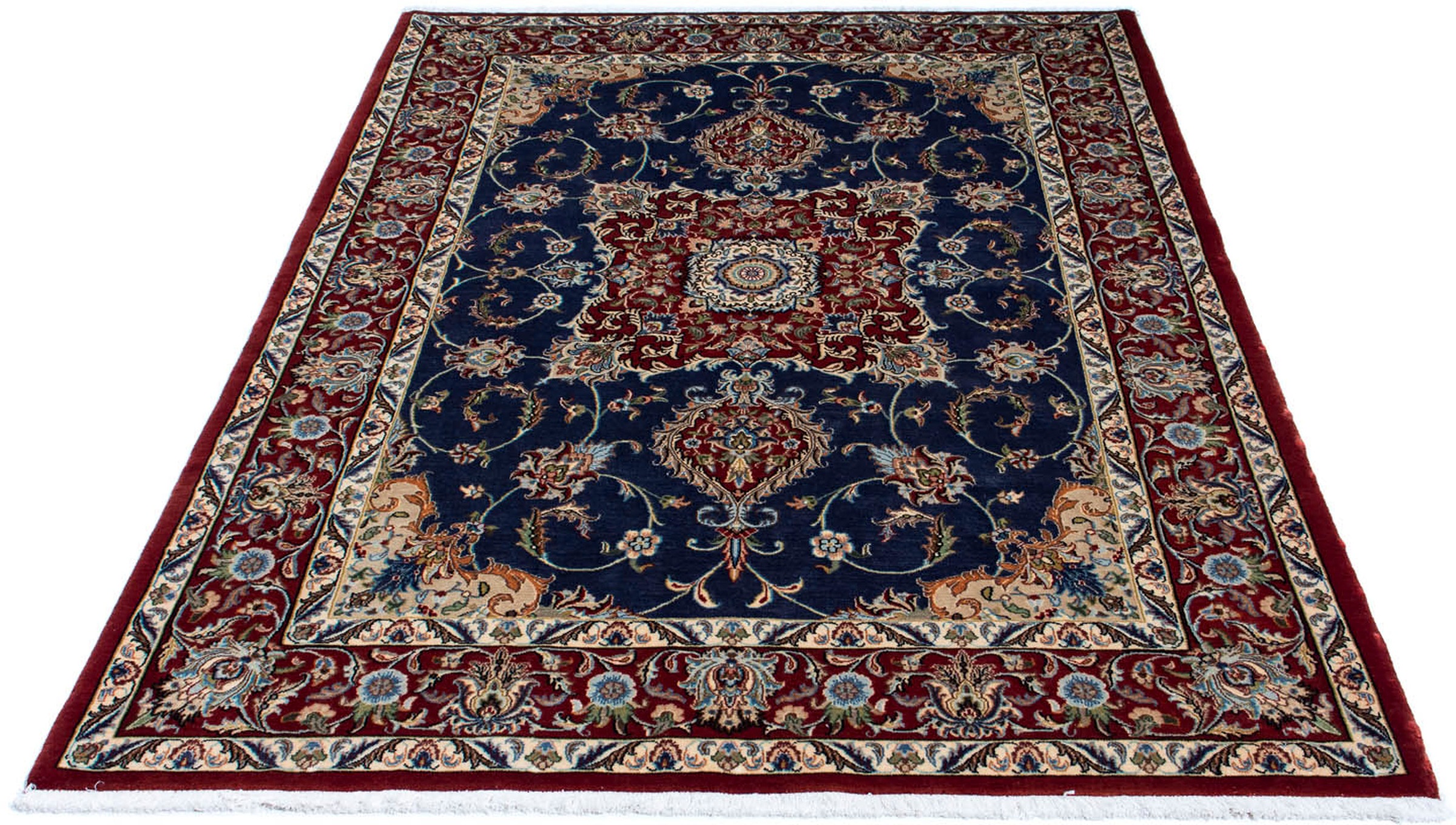 morgenland Orientteppich »Perser - Ghom - 193 x 133 cm - dunkelblau«, recht günstig online kaufen