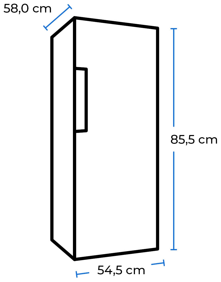 exquisit Gefrierschrank »GS81-040C inoxlook«, 85,5 cm hoch, 54,5 cm breit, energiesparend in Energieefizienz C, 87 Liter Nutzinhalt, 4 Sterne