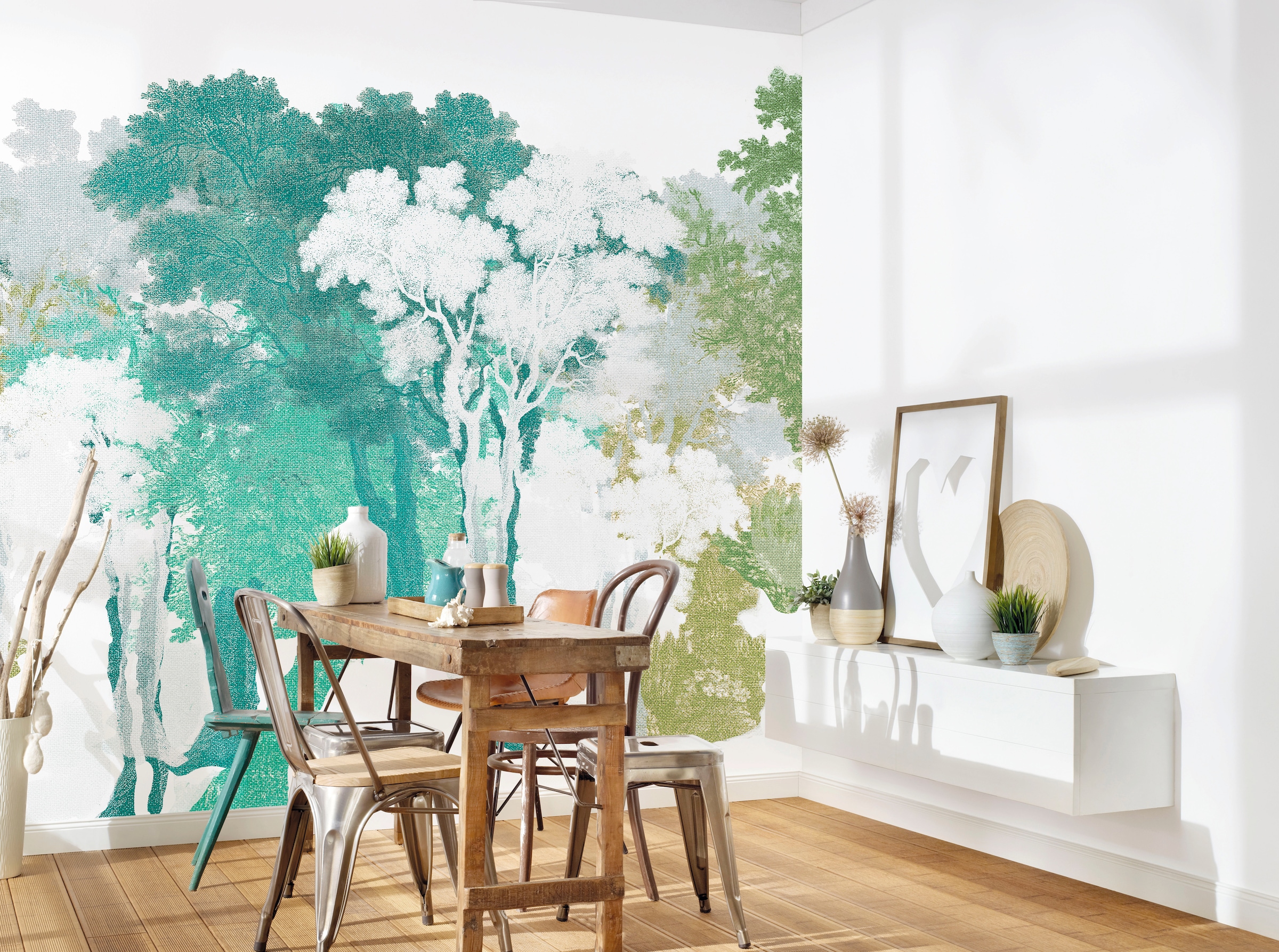Architects Paper Fototapete »Atelier 47 Forest Blot 2«, Wald, Vlies, Wand, Schräge, Decke