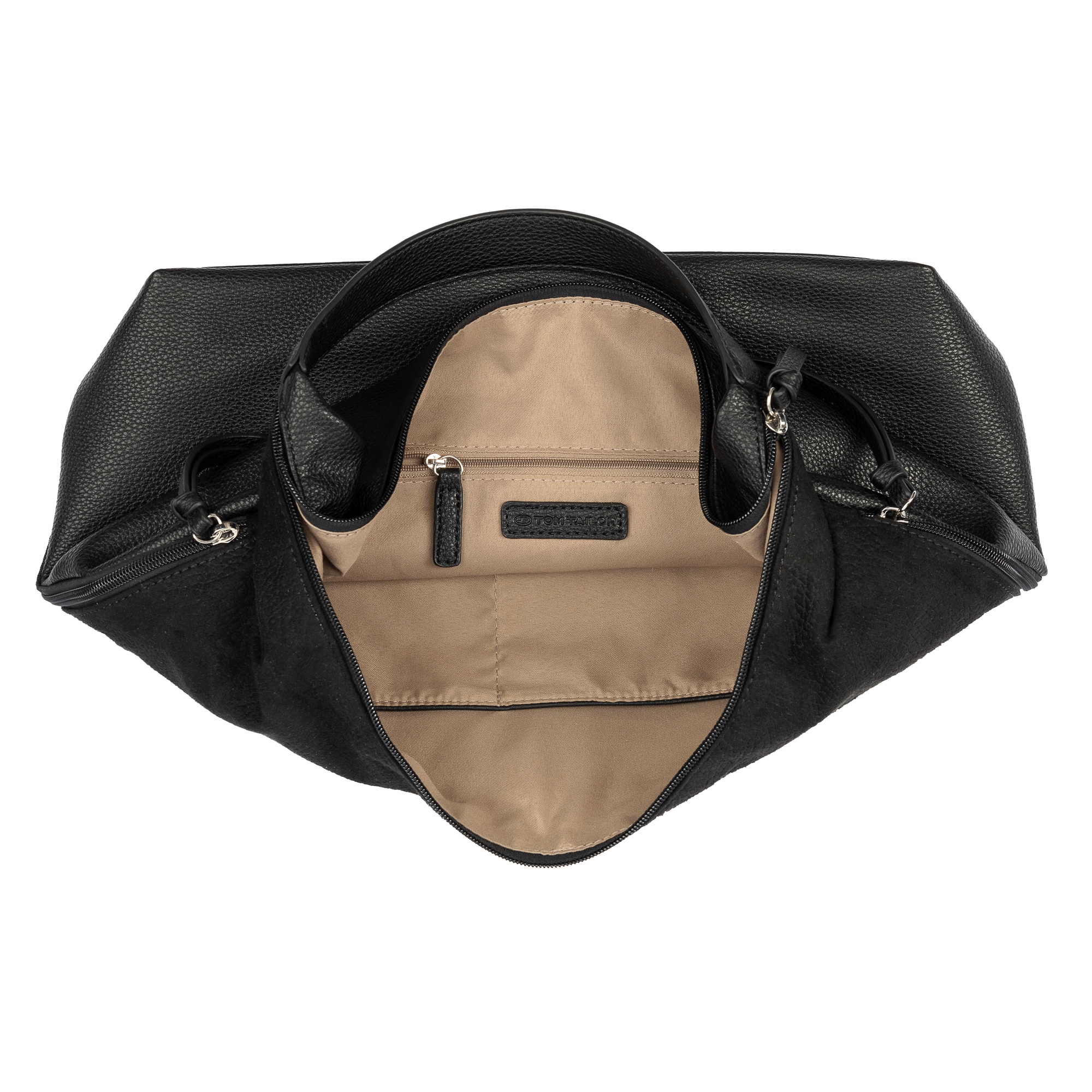 TOM TAILOR Hobo »Aiana« Damen Handtasche, mit Fransen-Reißverschluss