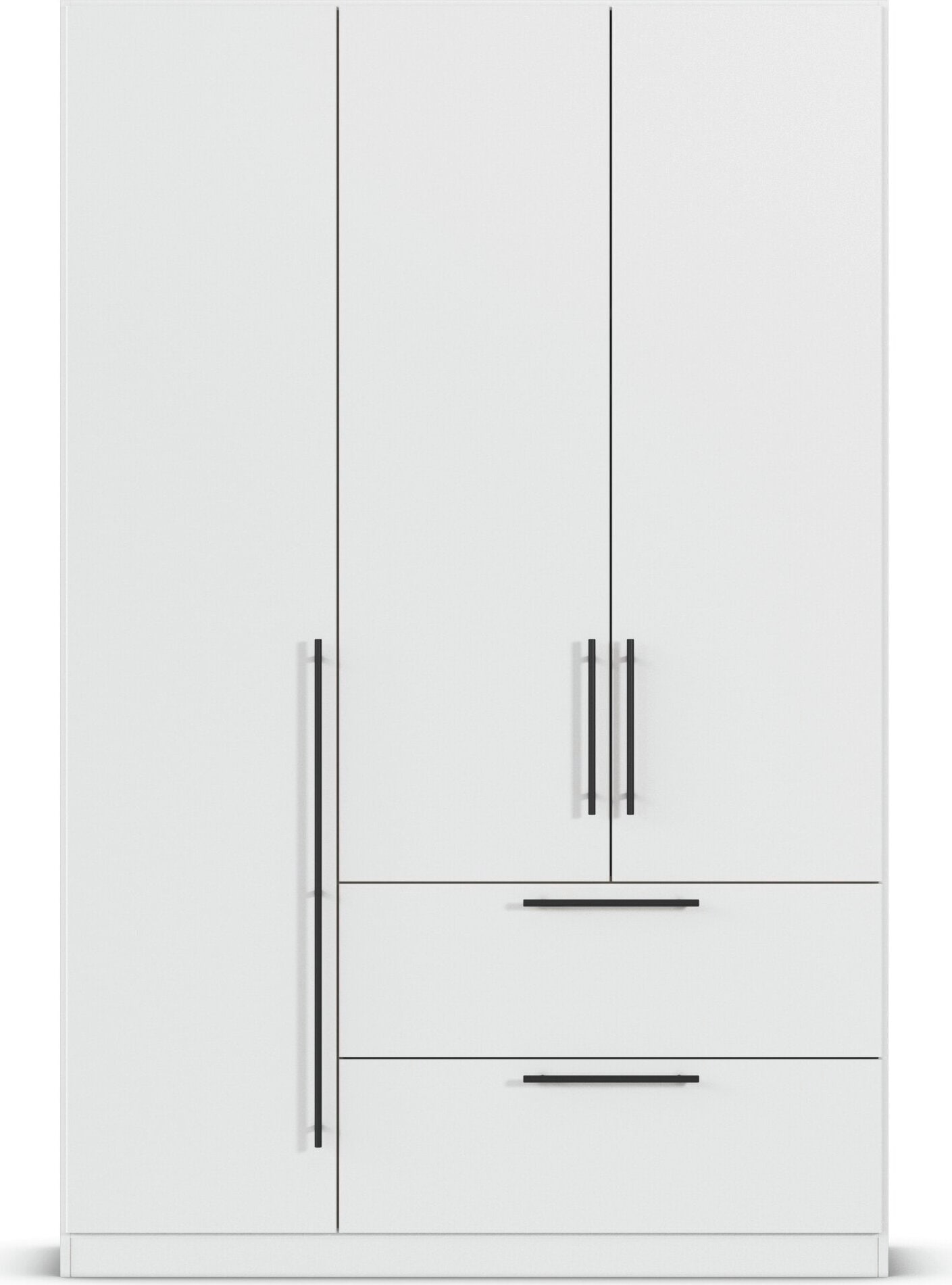 rauch Kleiderschrank »Drehtürenschrank Schrank Garderobe Wäscheschrank Schlafzimmer AVOLA«, (in 3 verschiedenen Ausstattungen BASIC/CLASSIC/PREMIUM), mit hochwertigen Stangengriffen aus Metall in Schwarz MADE IN GERMANY