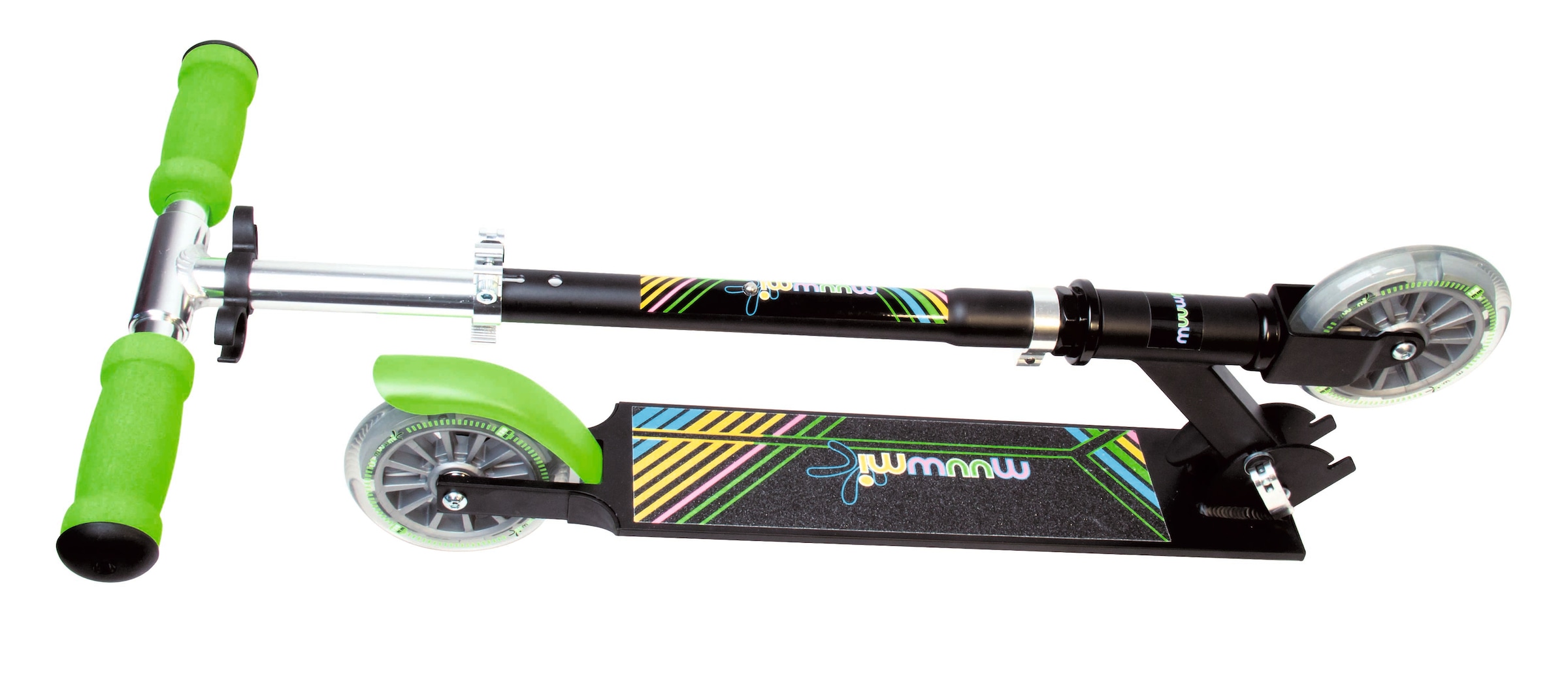 Muuwmi Scooter »Aluminium Scooter 125 mm mit Leuchtrollen«