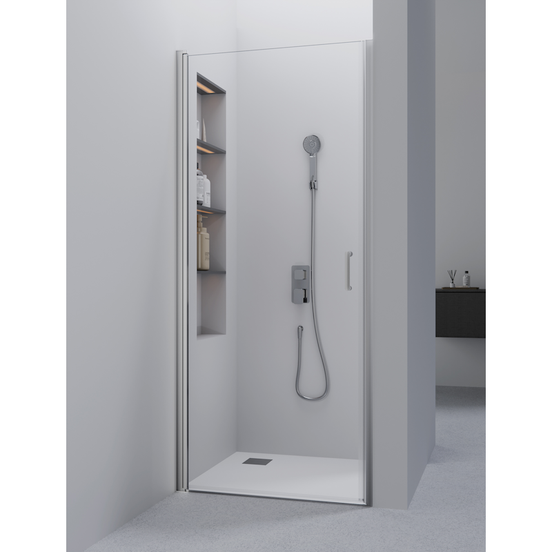MARWELL Dusch-Drehtür »BRIGHT 90« seitenverkehrt aufbaubar, für Eck- und Niescheneinbau
