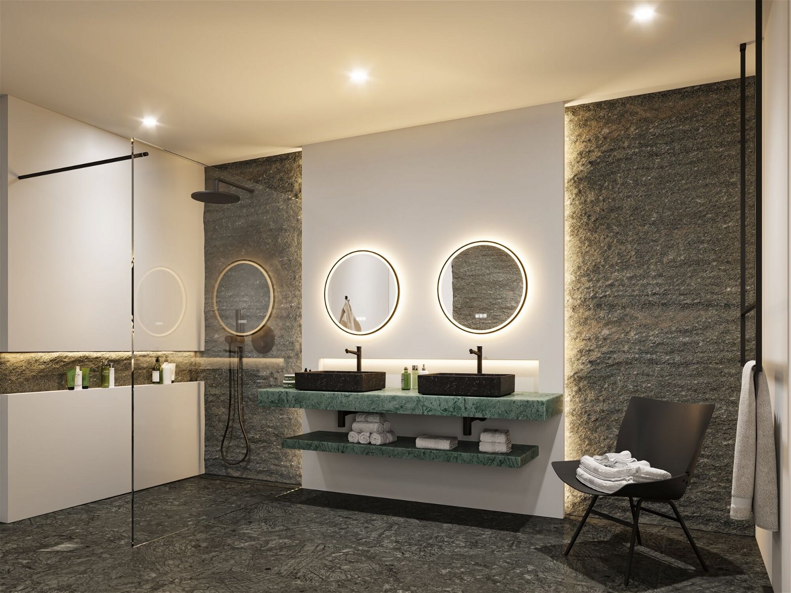 Paulmann LED Bad-Spiegelleuchte »Mirra«, Schuztart IP44, mit LED-Leuchtmodul, dimmbar, Touch-Funktion, Ø 59,0 cm