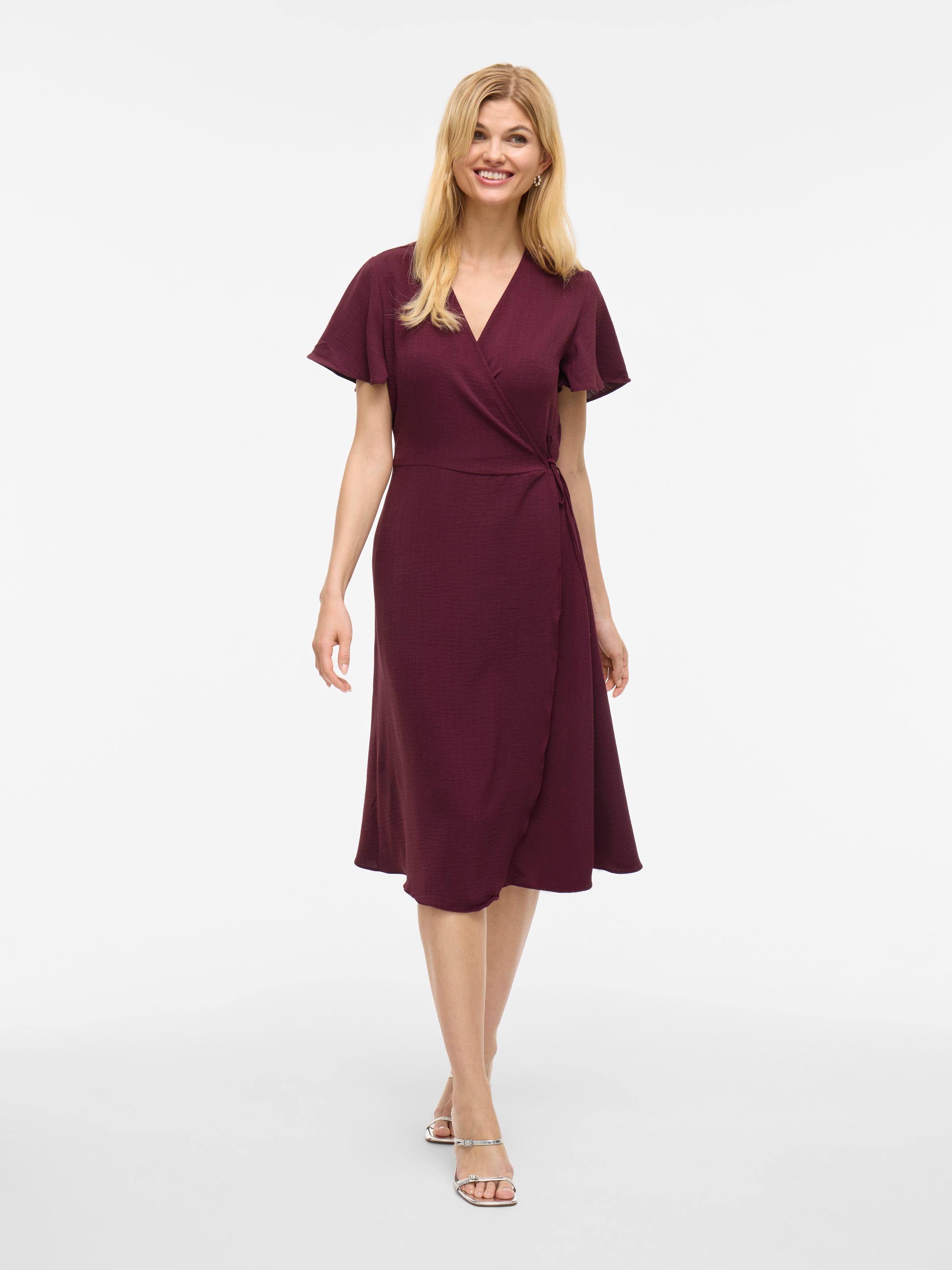 Vila Wickelkleid »VILOVIE S/S WRAP MIDI DRESS - NOOS«