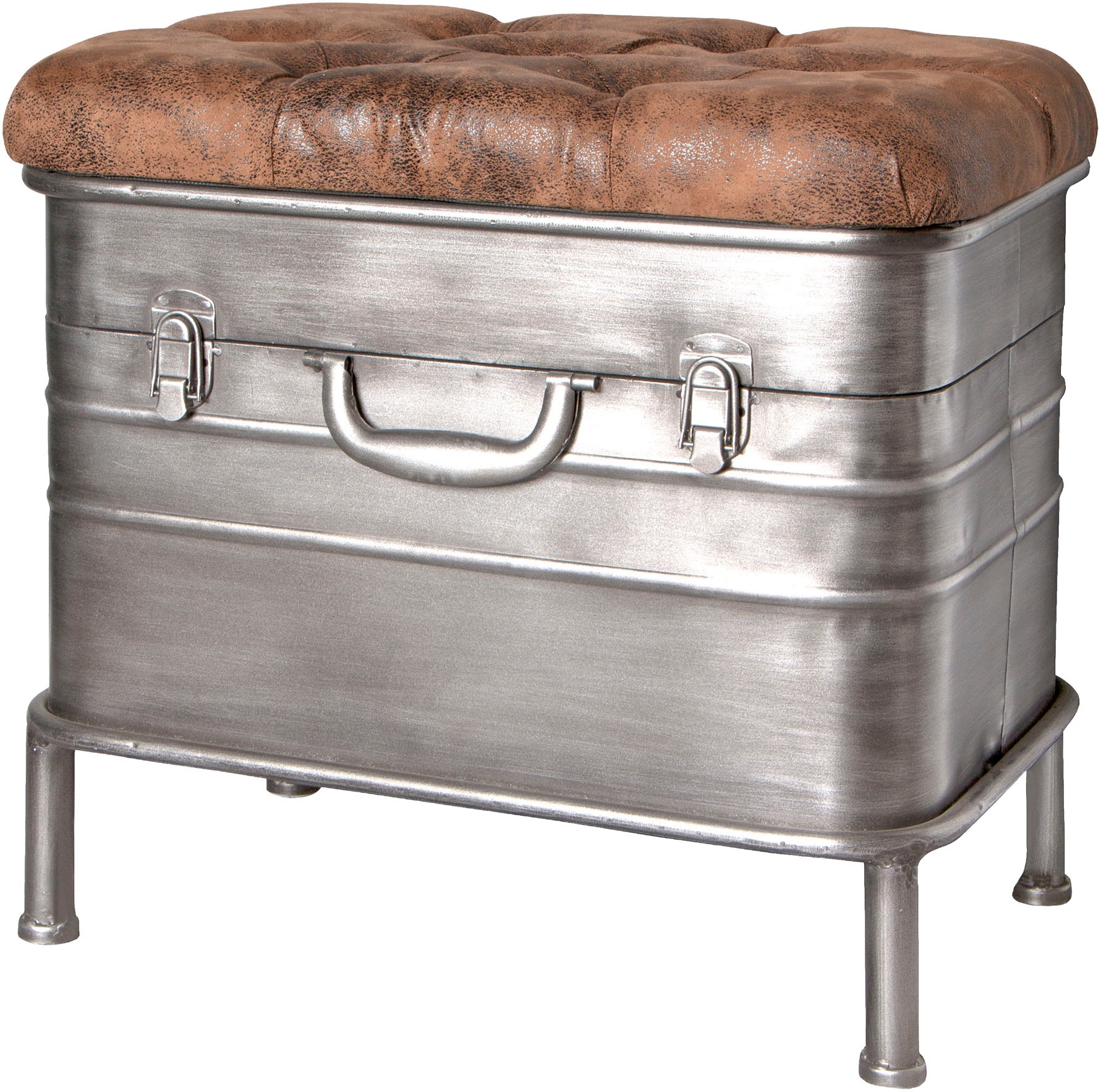 HAKU Bank »Flurbank, Garderobenbank, Sitzbank« rechteckig - aus Metall Grau - B/T/H 51/34/48 cm