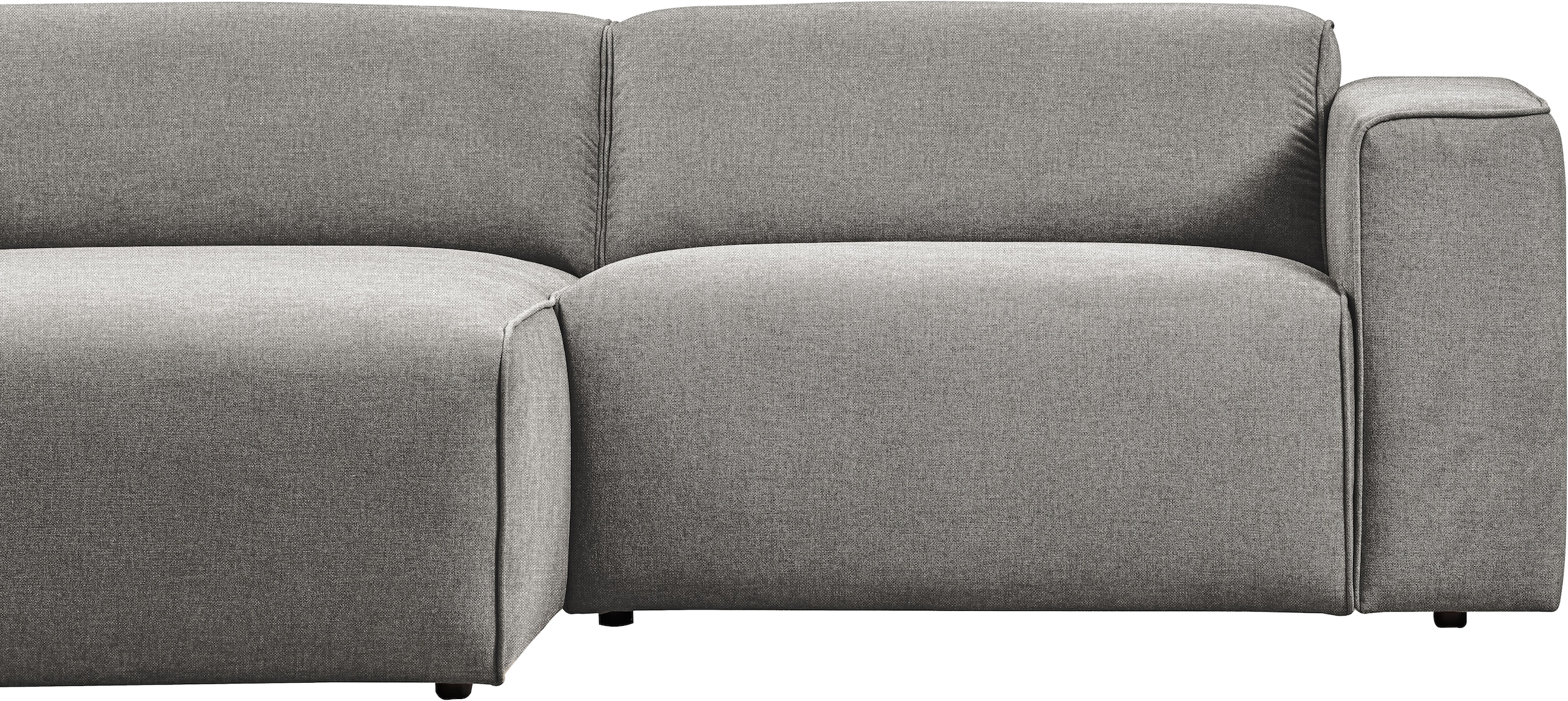 andas Ecksofa »Noord mit Kedernaht, Breite 234 cm«, Cord, Struktur, Webstoff, mit Wellenunterfederung, Massivholzrahmen