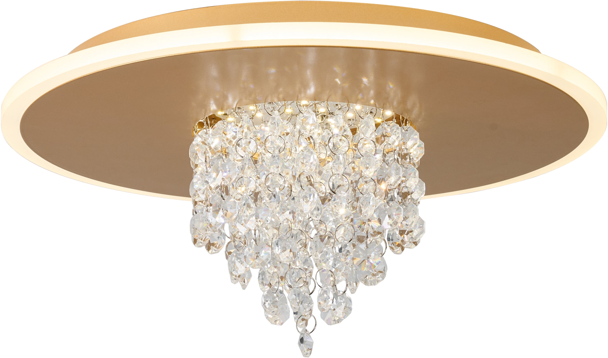 Searchlight LED Deckenleuchte »Deluge-LED-Deckenleuchte, Metall mit Kristallglas« LED-Modul 1 Stk.
