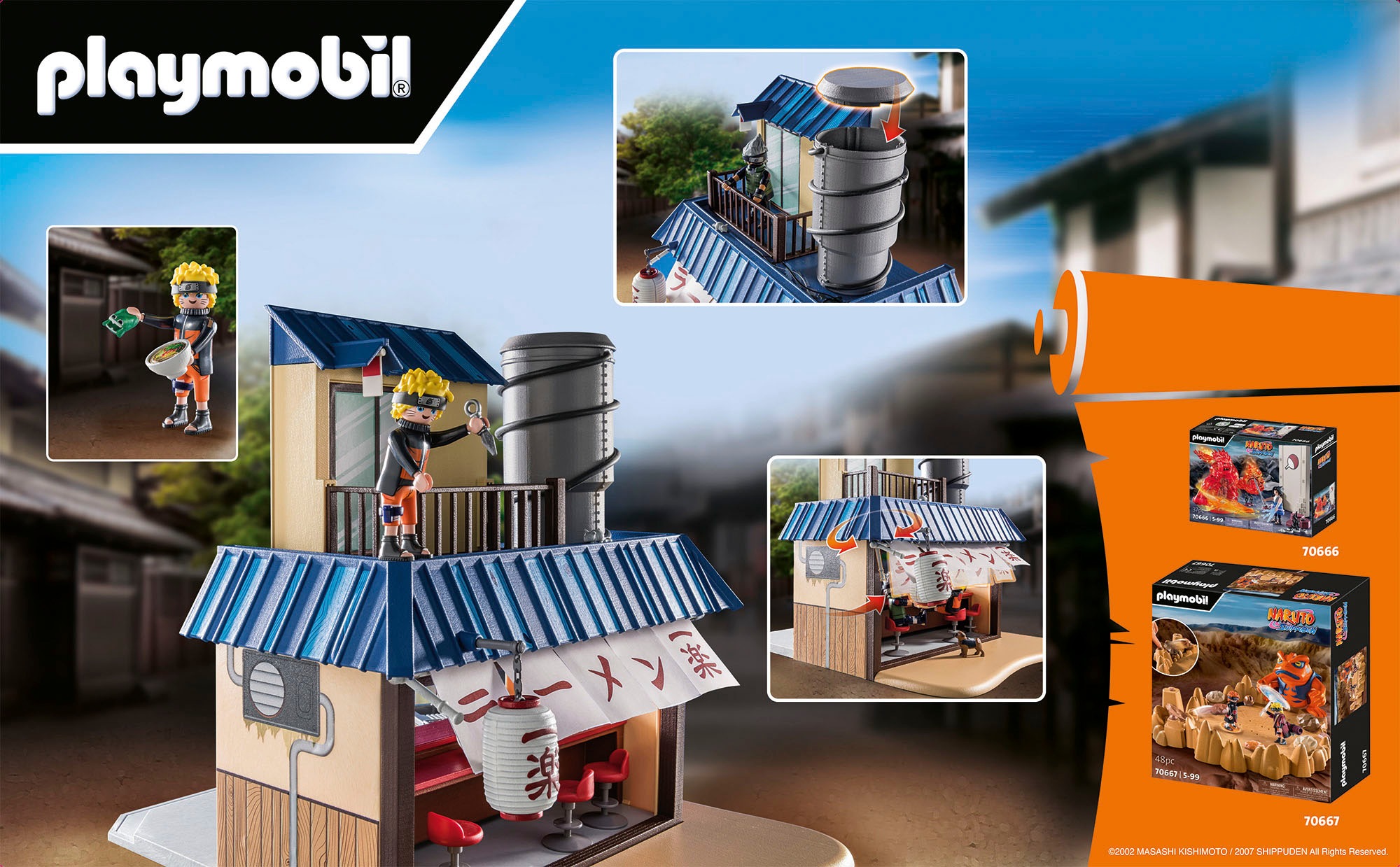 Playmobil® Konstruktions-Spielset »Ichiraku Ramen Shop (70668), Naruto«, (105 St.)