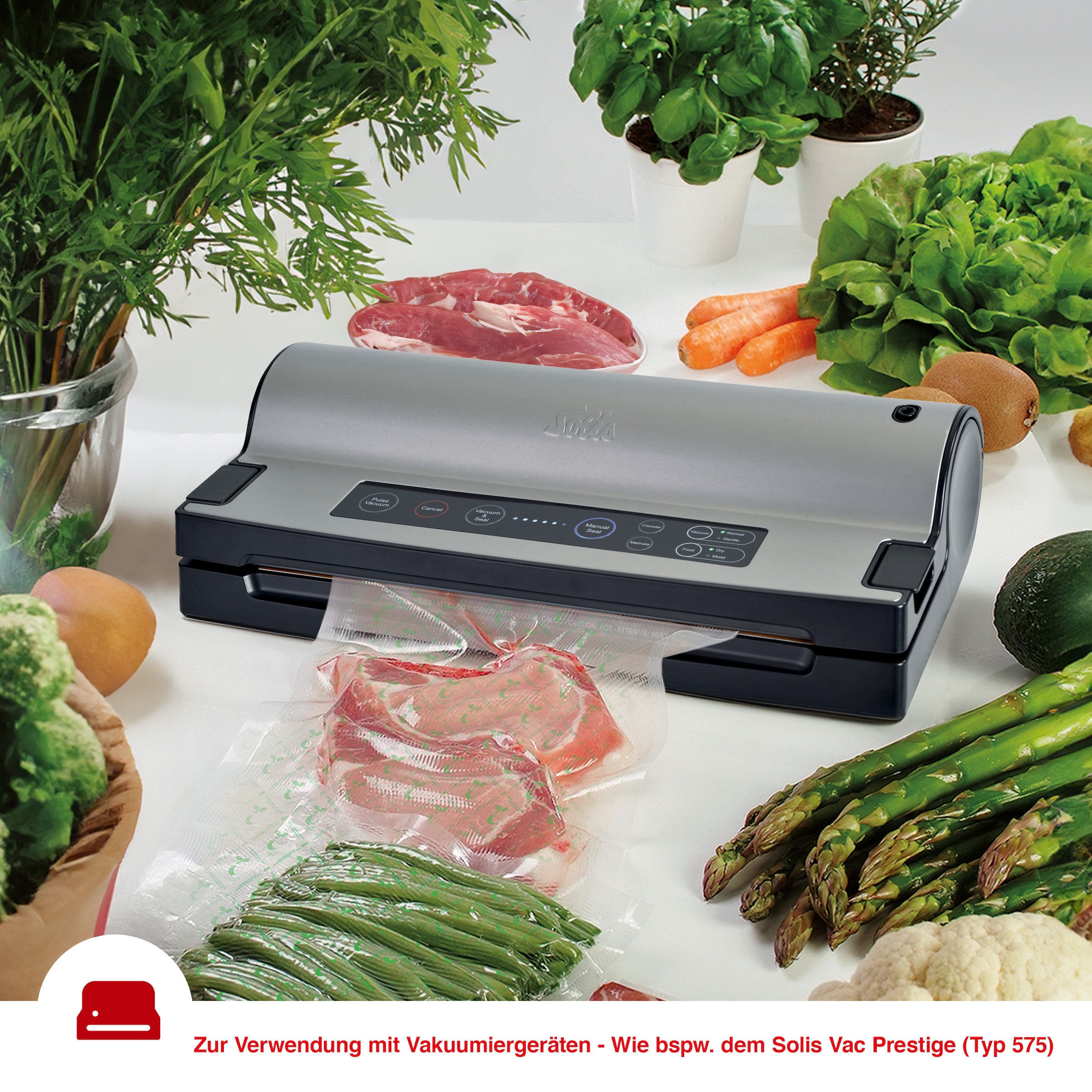 SOLIS OF SWITZERLAND Vakuumier-Folienrollen »ECO S0166«, (Packung, 1 tlg.), 2 Rollen, 30x600 cm