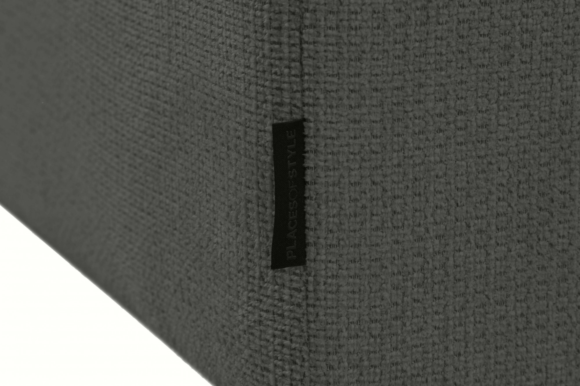 Places of Style Ecksofa »Pinto, 290 cm, Cord, Chenille, Lederoptik, Ottomane links / rechts«, mit Keder, schwarze Metallfüße, Wellenunterfederung