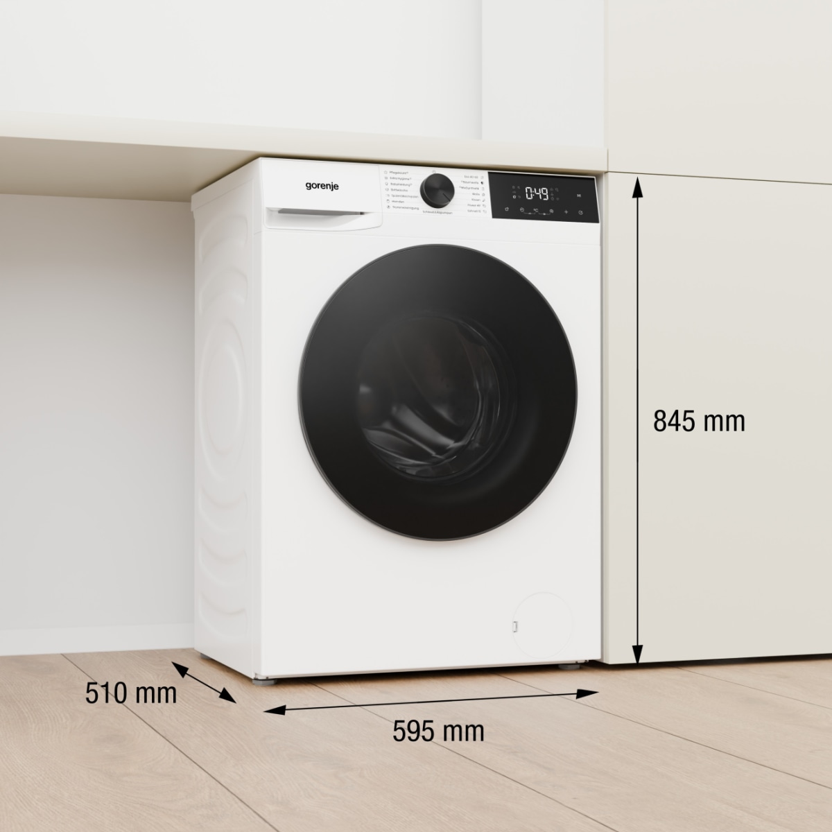 GORENJE Waschmaschine G200 »W53G2P84A3P2« 8 kg 1400 U/min 30% besser als Energieklasse A, Inverter PowerDrive Motor