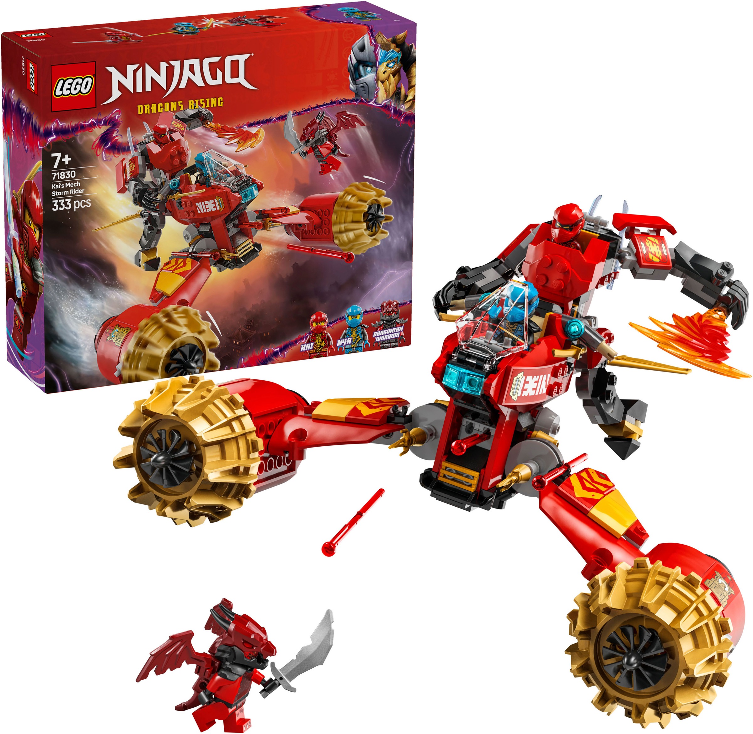 LEGO® Konstruktionsspielsteine »Kais Sturmreiter-Mech (71830), LEGO Ninjago«, (333 St.),...