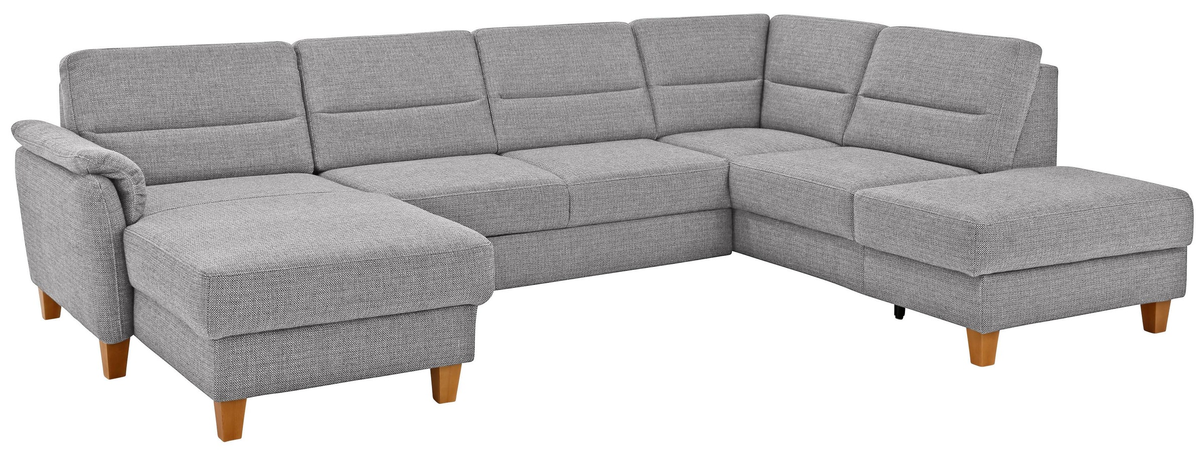 Home affaire Wohnlandschaft »Palmera U-Form, B: 308 cm«, optional Bettfunktion & Bettkasten, Federkern