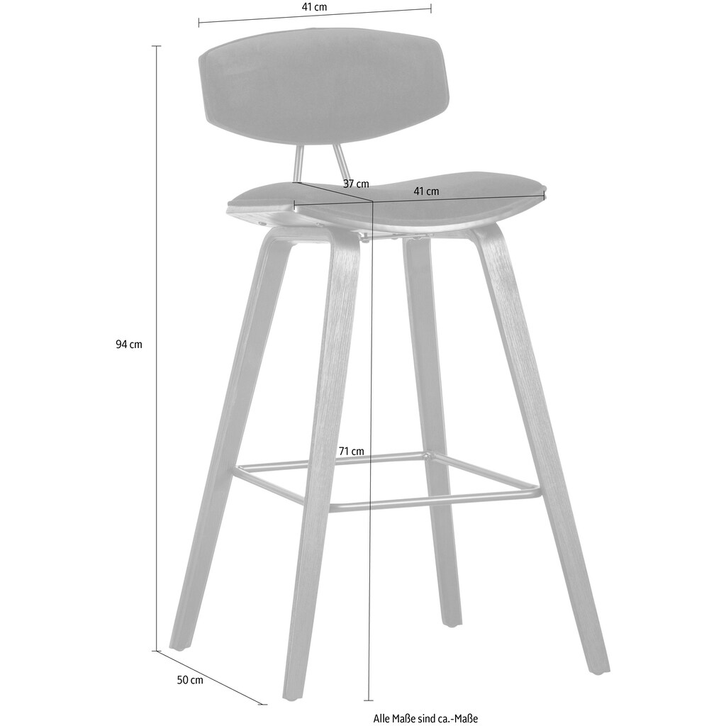 WOOOD Esszimmerstuhl »SENNS«, 2 St., Struktur (100% Polyester)-Polyester