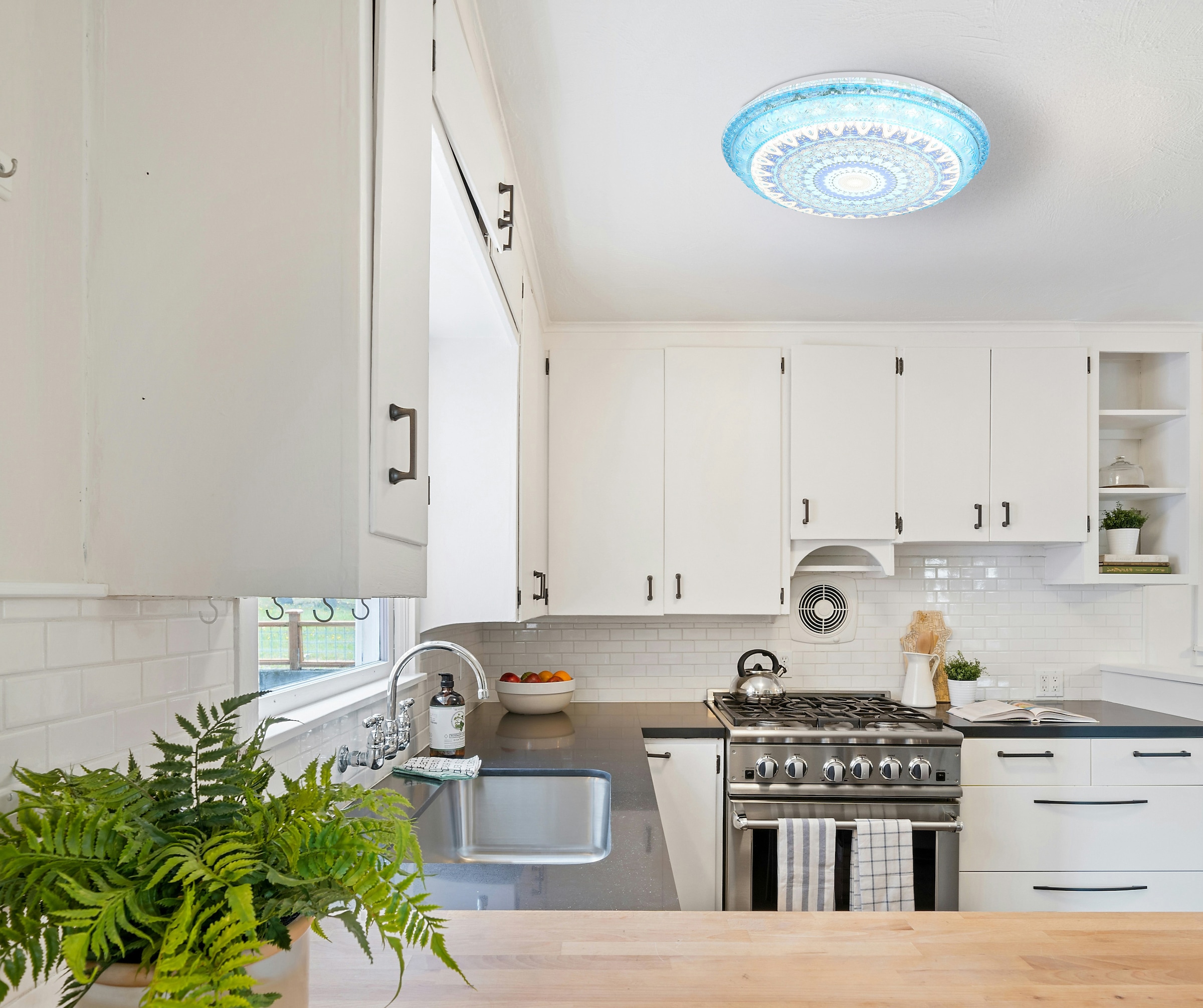 GLOBO LIGHTING LED Deckenleuchte »LAZARO«, Leuchtmittel LED-Modul | LED fest integriert, Deckenlampe/CCT 2700/4000/6000K/rund/Wohnzimmer/Schlafzimmer