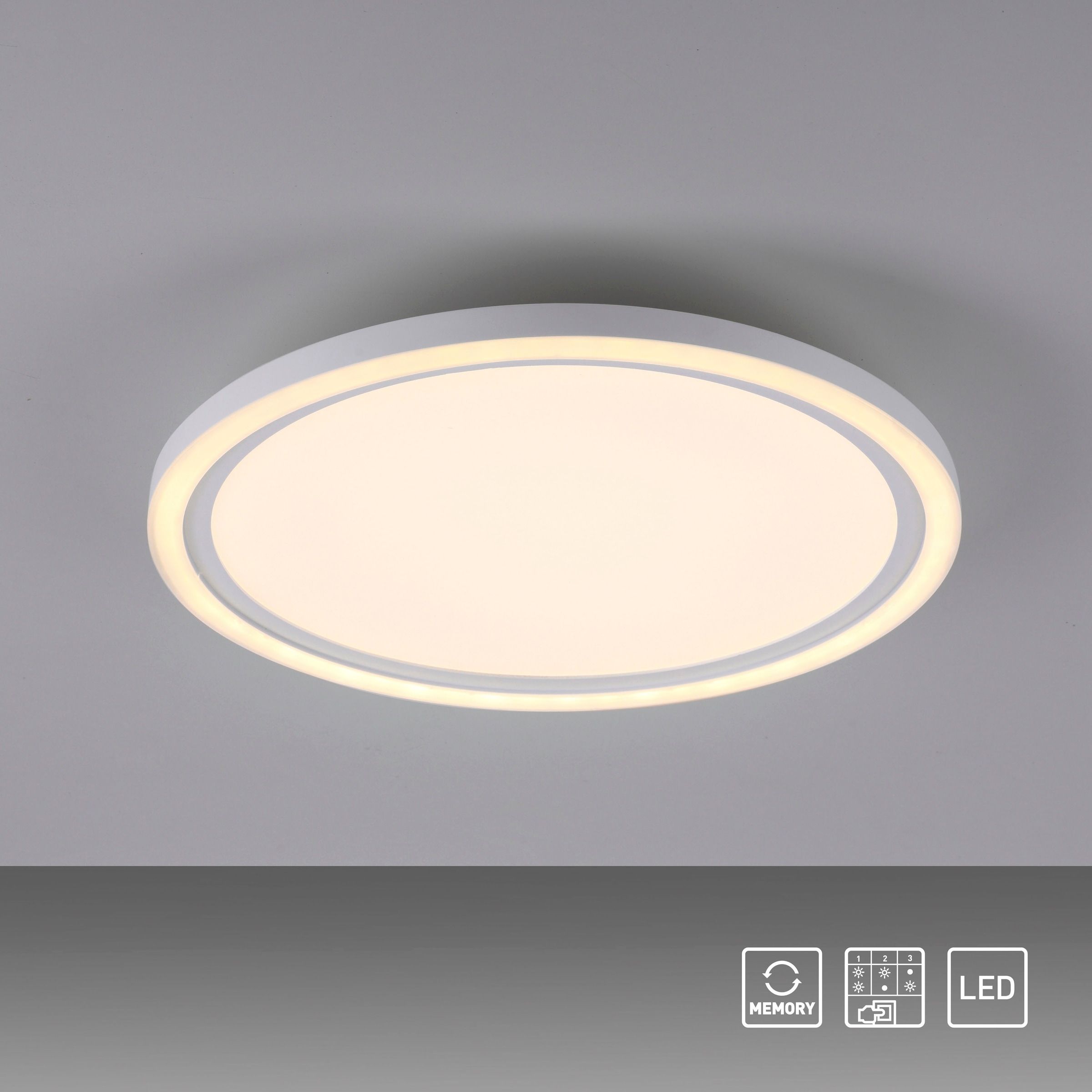 JUST LIGHT LED Deckenleuchte »BEDGING« LED-Board 1 Stk. Warmweiß