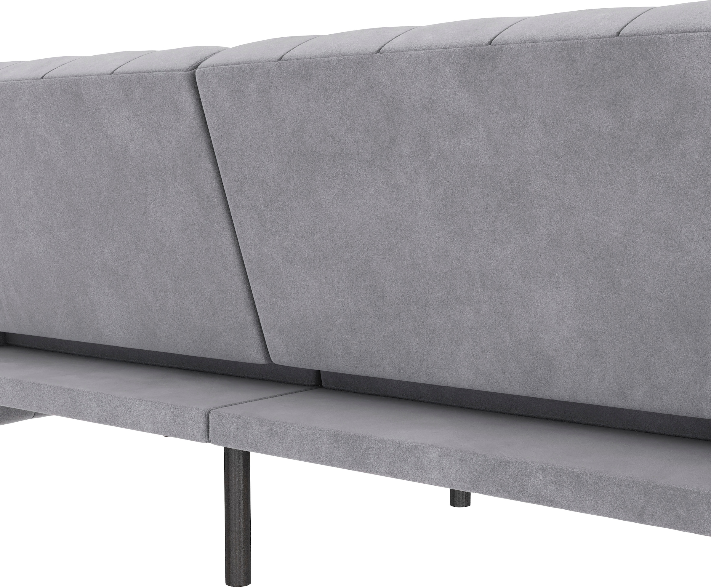 Dorel Home 3-Sitzer »Felix, Schlafsofa 236 cm, (Liegefläche 108x190cm), Rückenlehne«, 3-fach verstellbar, Velours, Kunstleder, Luxus-Microfaser Vintage