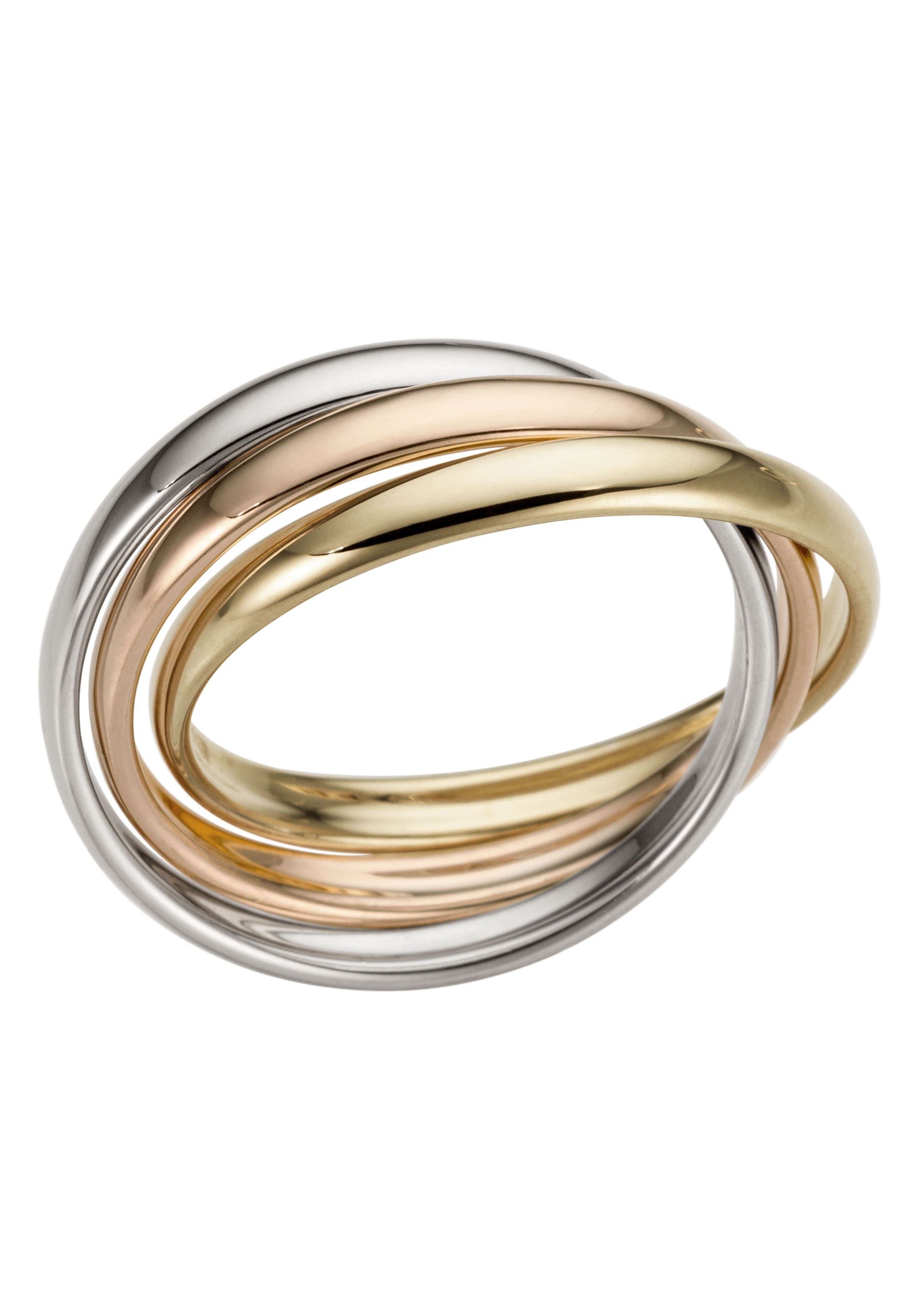 Goldring »Schmuck Geschenk Gold 585, 3-Fach verschlungen, tricolor, massiv«