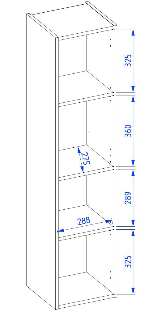 welltime Hängeschrank »HARMONY rechts/links montierbar, Breite 32 cm, modernes Design« Schrank mit 3 Einlegeböden, Soft-Close-Function, Paneeloptik