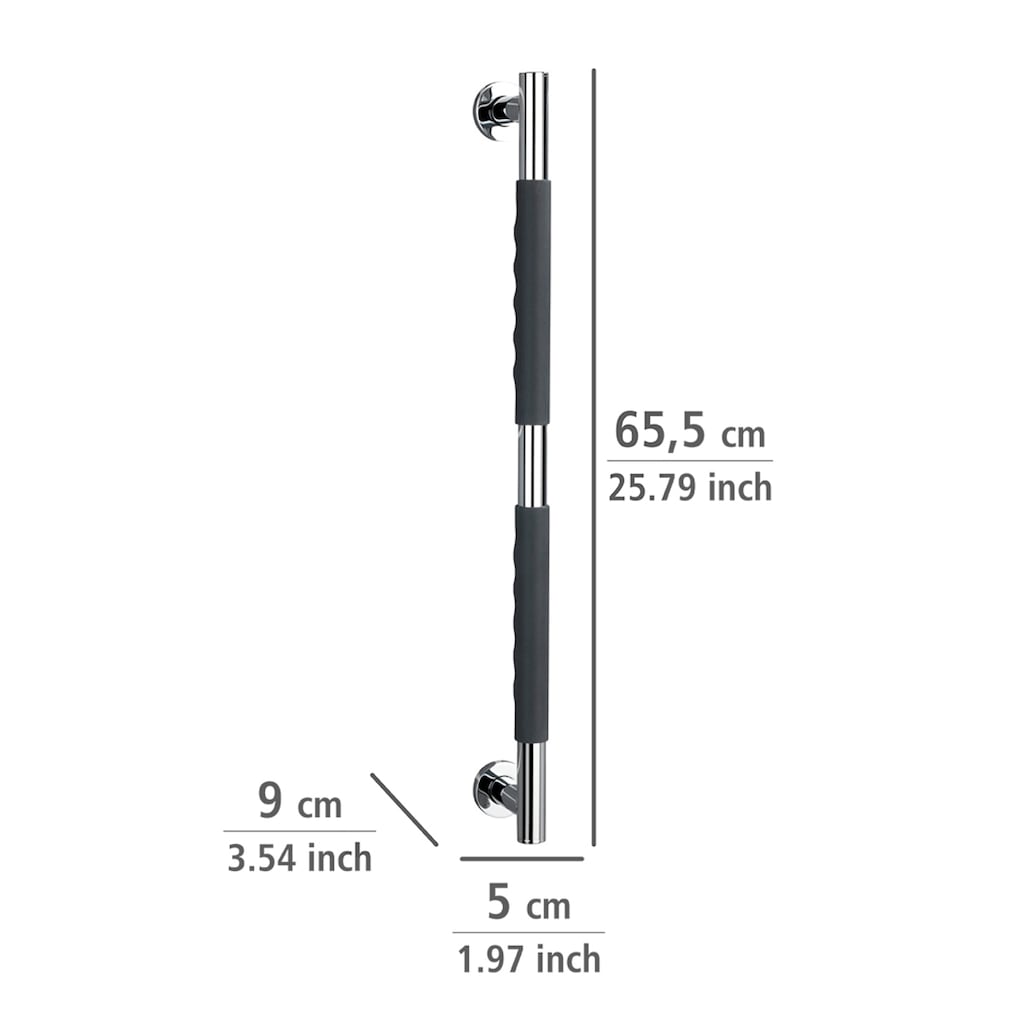 WENKO Wandgriff »Secura 65,5 cm«, belastbar bis 120 kg