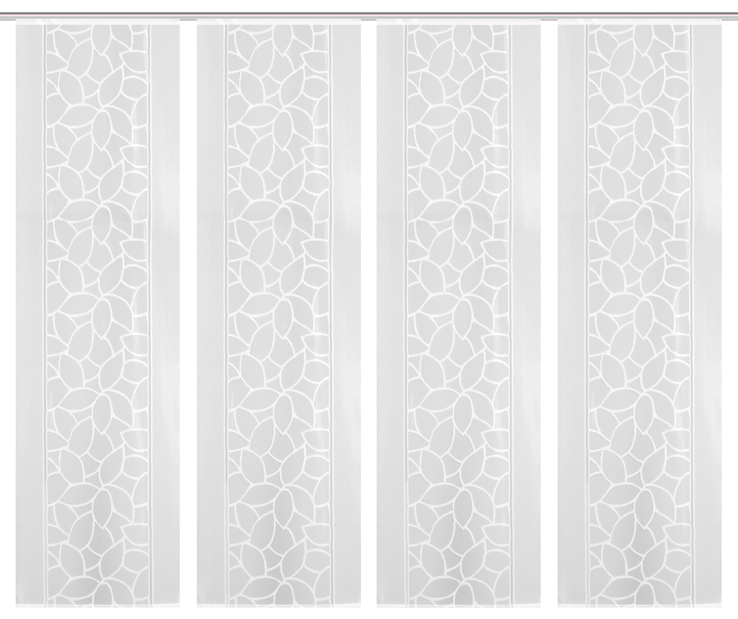 HOME WOHNIDEEN Schiebegardine »JENNA«, (4 St.), Schiebevorhang Jacquard Set