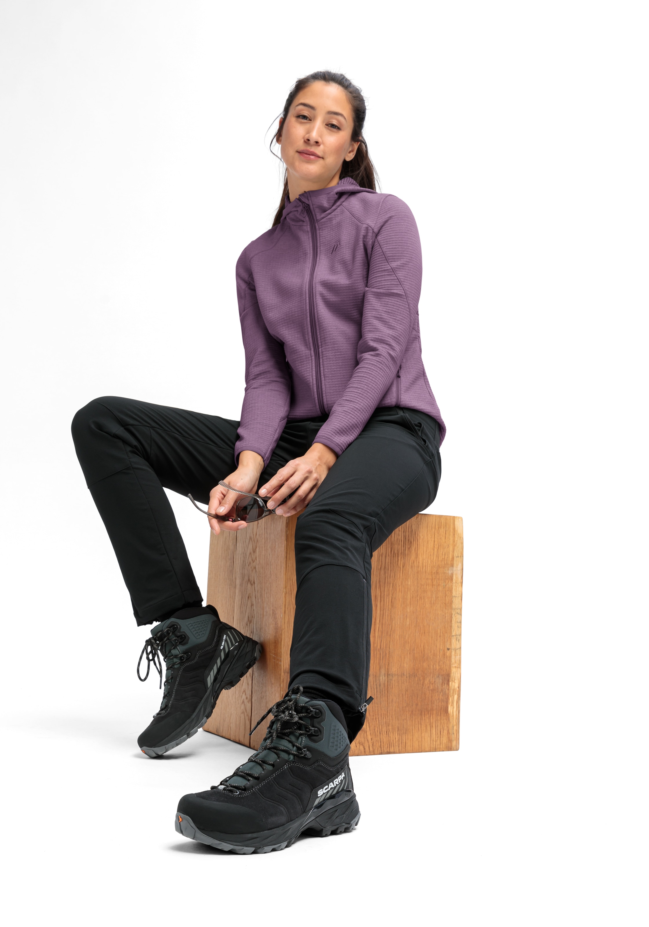 Maier Sports »Tesila Hood W« Damen Midlayer, atmungsaktiv schnelltrocknend, Full-Zip, Regular fit