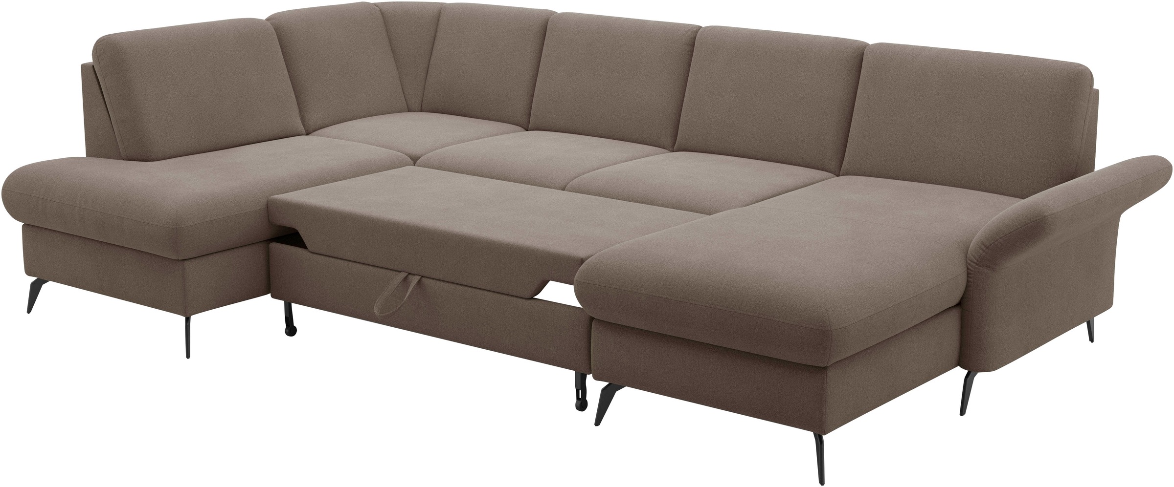 Home affaire Wohnlandschaft »Rochelle«, optional: Armteilverstellung, klappbar, Bettkasen