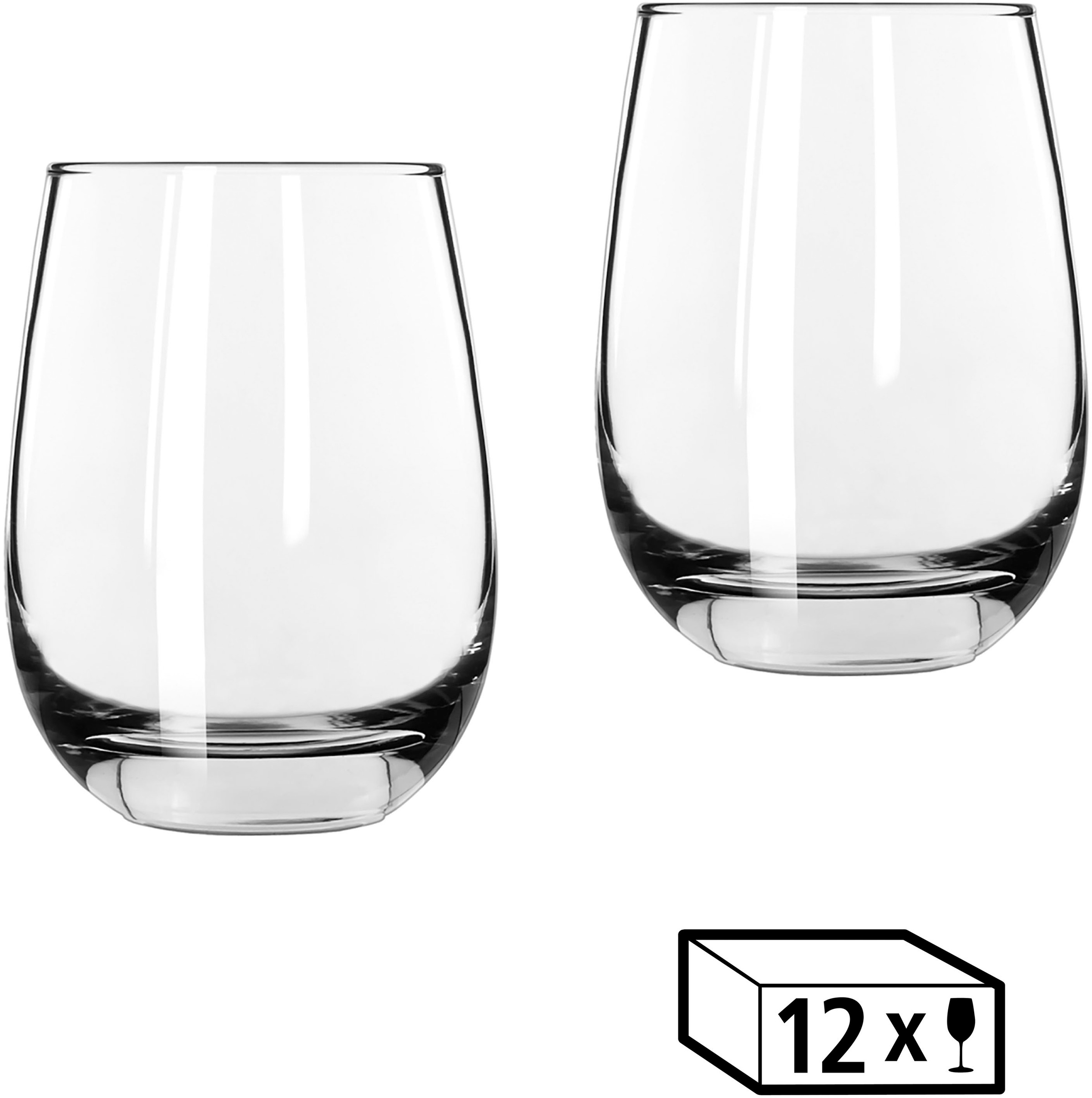 LIBBEY Gläser-Set »Libbey Weinglas, 12er Set -STEMLESS-« 451 ml, hochwertig günstig online kaufen
