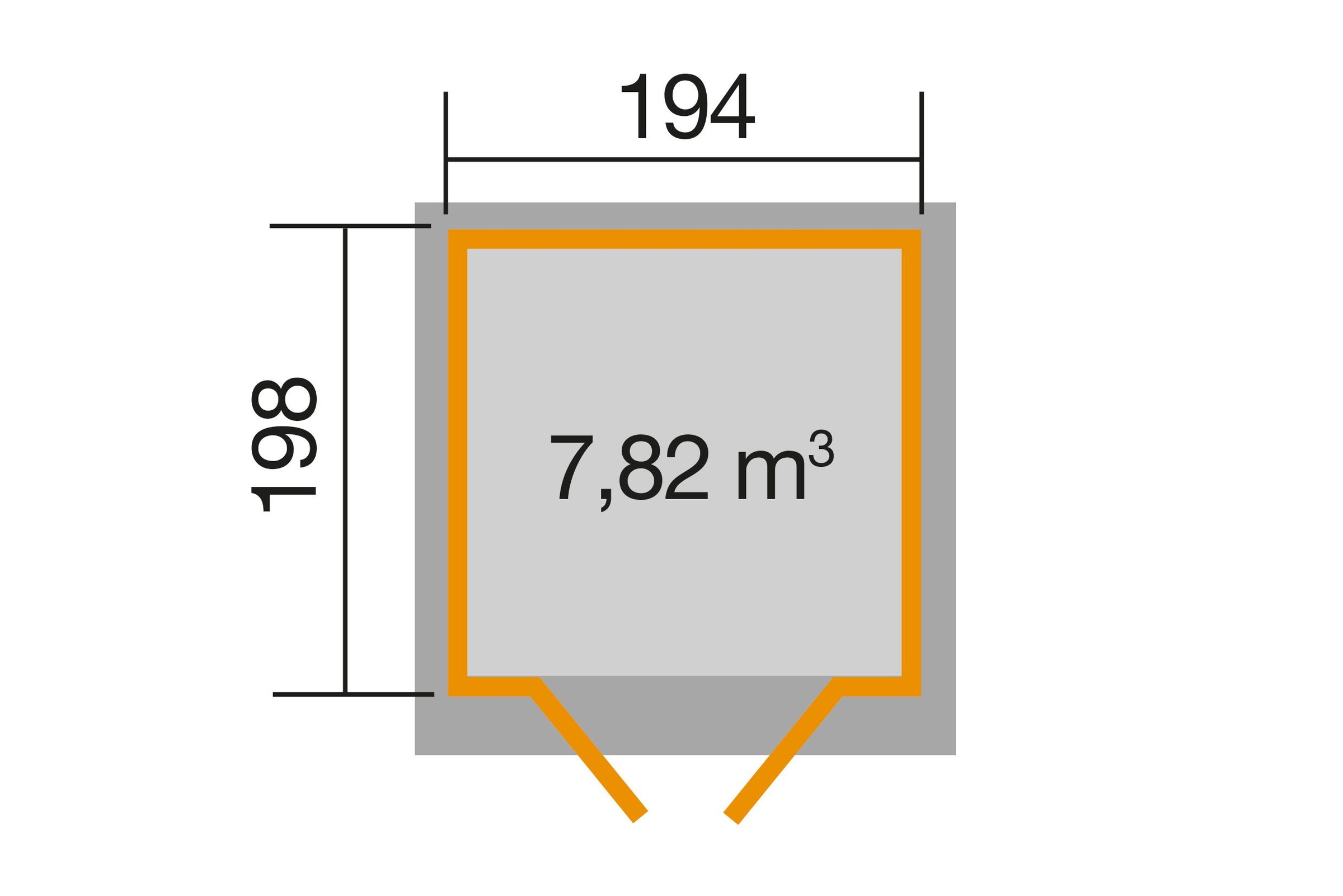 weka Gartenhaus »325 Gr.2, lasiert, 19 mm«