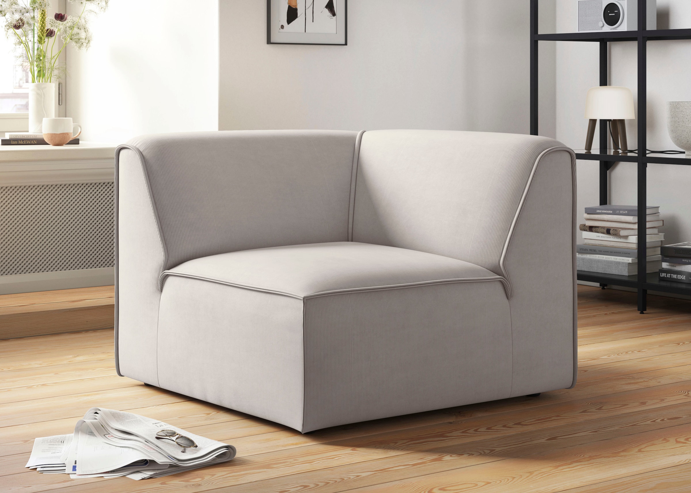 OTTO home Sofa-Eckelement »Merid, Sofaelement, Maße B/T/H: 97/97/46 cm« als günstig online kaufen