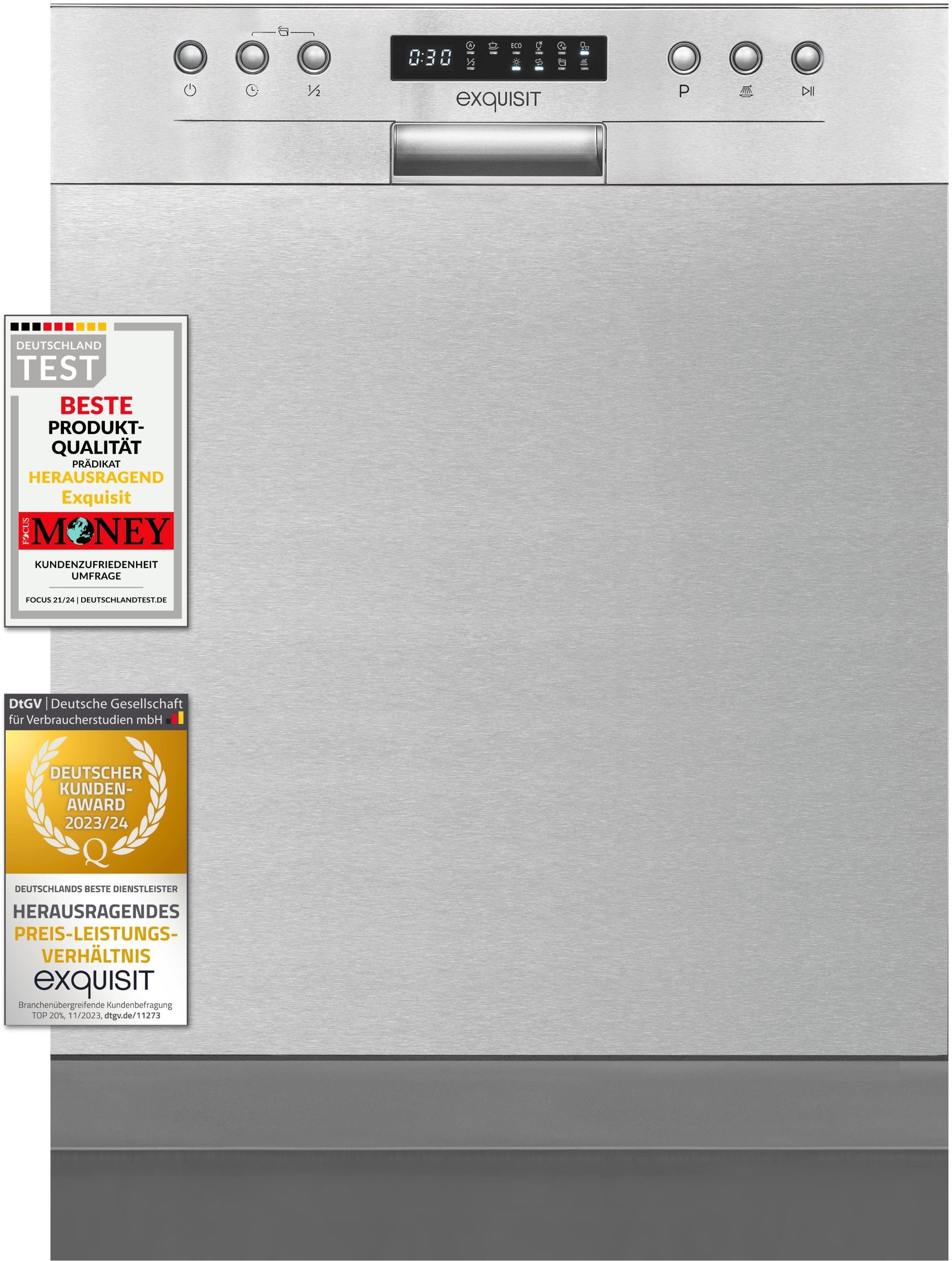 exquisit Unterbaugeschirrspüler »EGSP9414-EF-030D inox« 14 Maßgedecke Unter günstig online kaufen