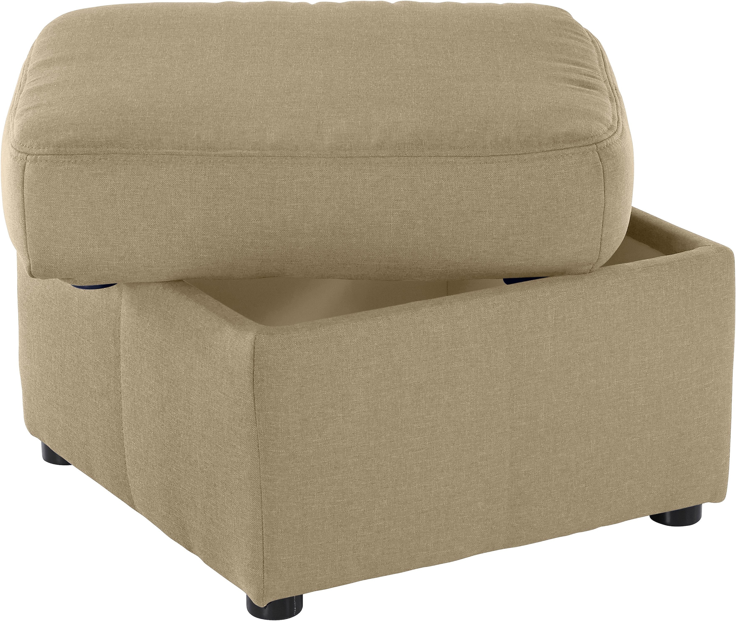 DOMO collection Polsterhocker »Bahia«, Belastbarkeit bis 140 kg pro Sitzfläche, mit praktischem Staufach