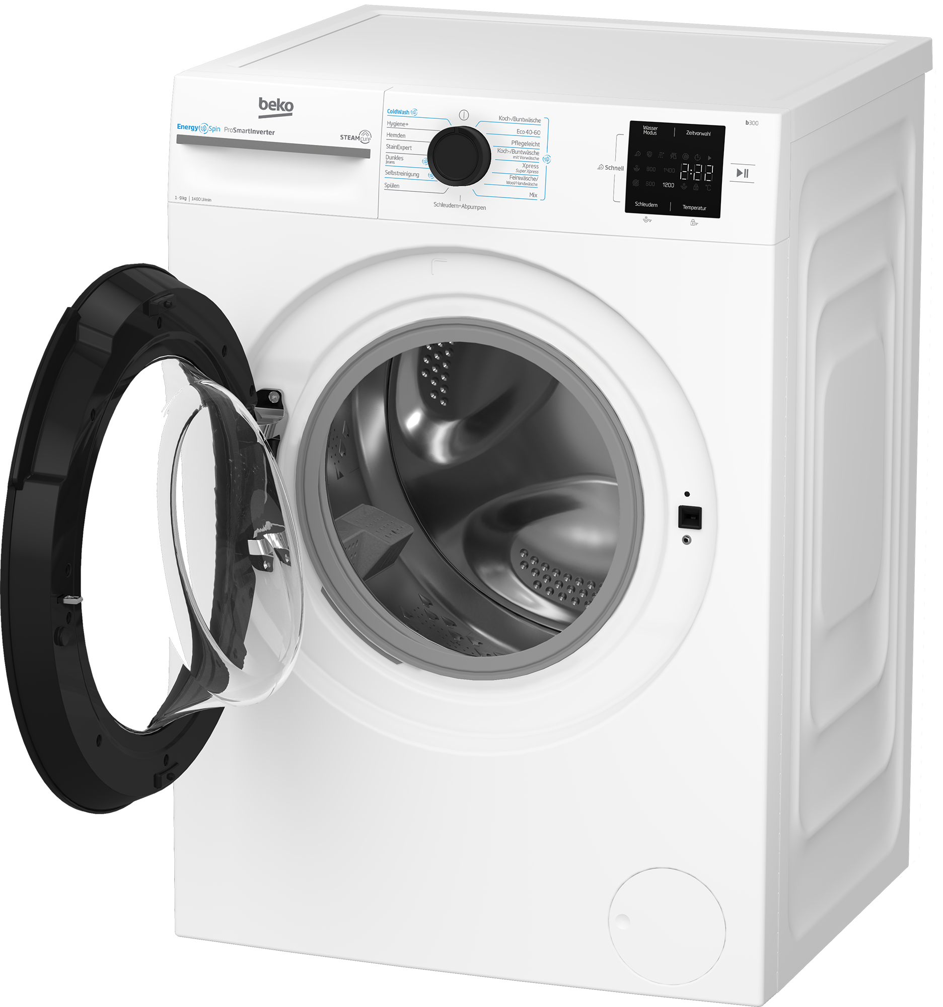 BEKO Waschmaschine »BM3WFU3941X«, 9 kg, 1400 U/min, Waschen mit EnergySpin: Bis zu 35 % Energie sparen – nicht nur in Eco