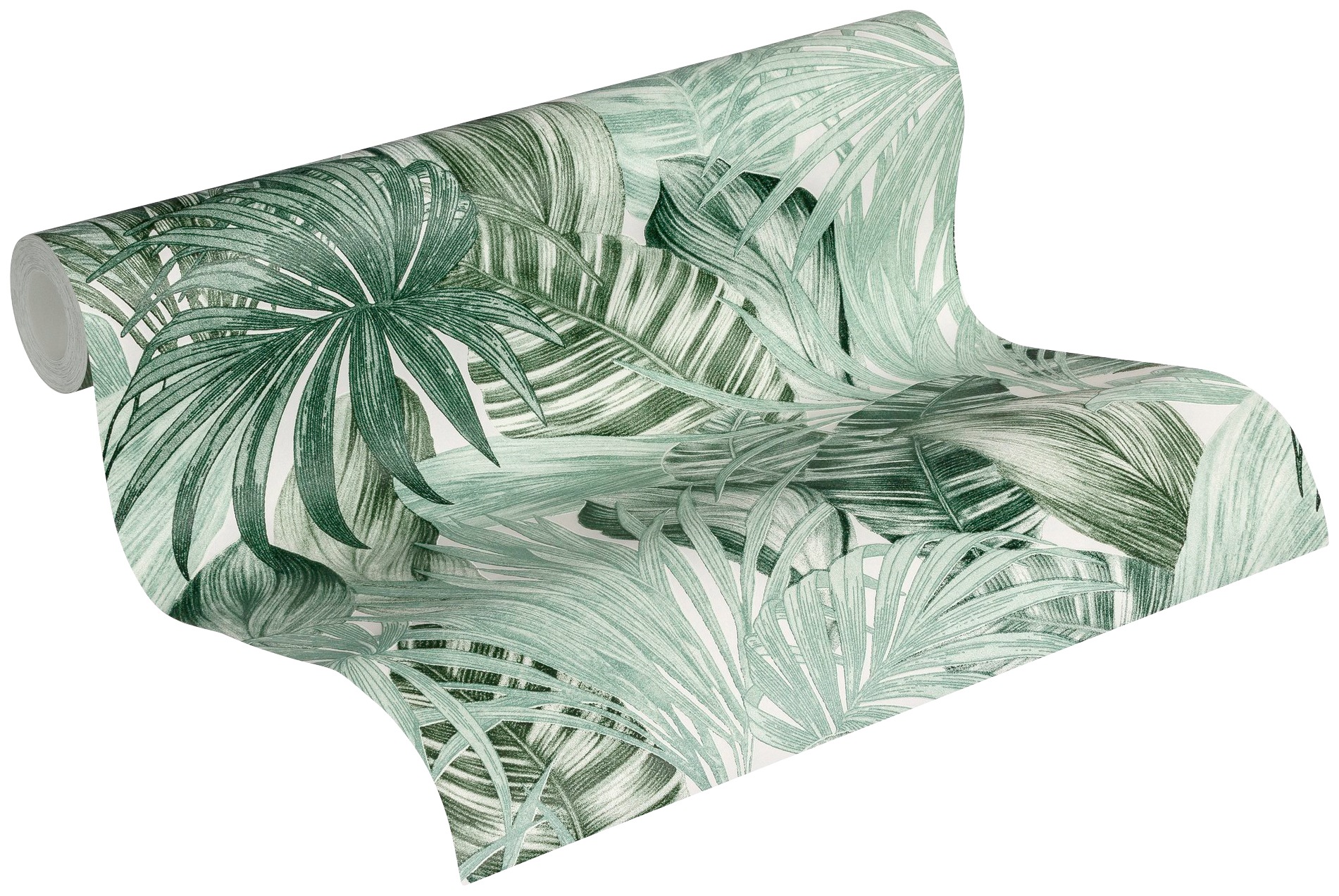 A.S. Création Vliestapete »Attractive 2 Dschungeltapete« gemustert | matt | neutral leicht strukturiert Palmentapete Dschungeltapete leicht strukturiert Tapeten Design Optik