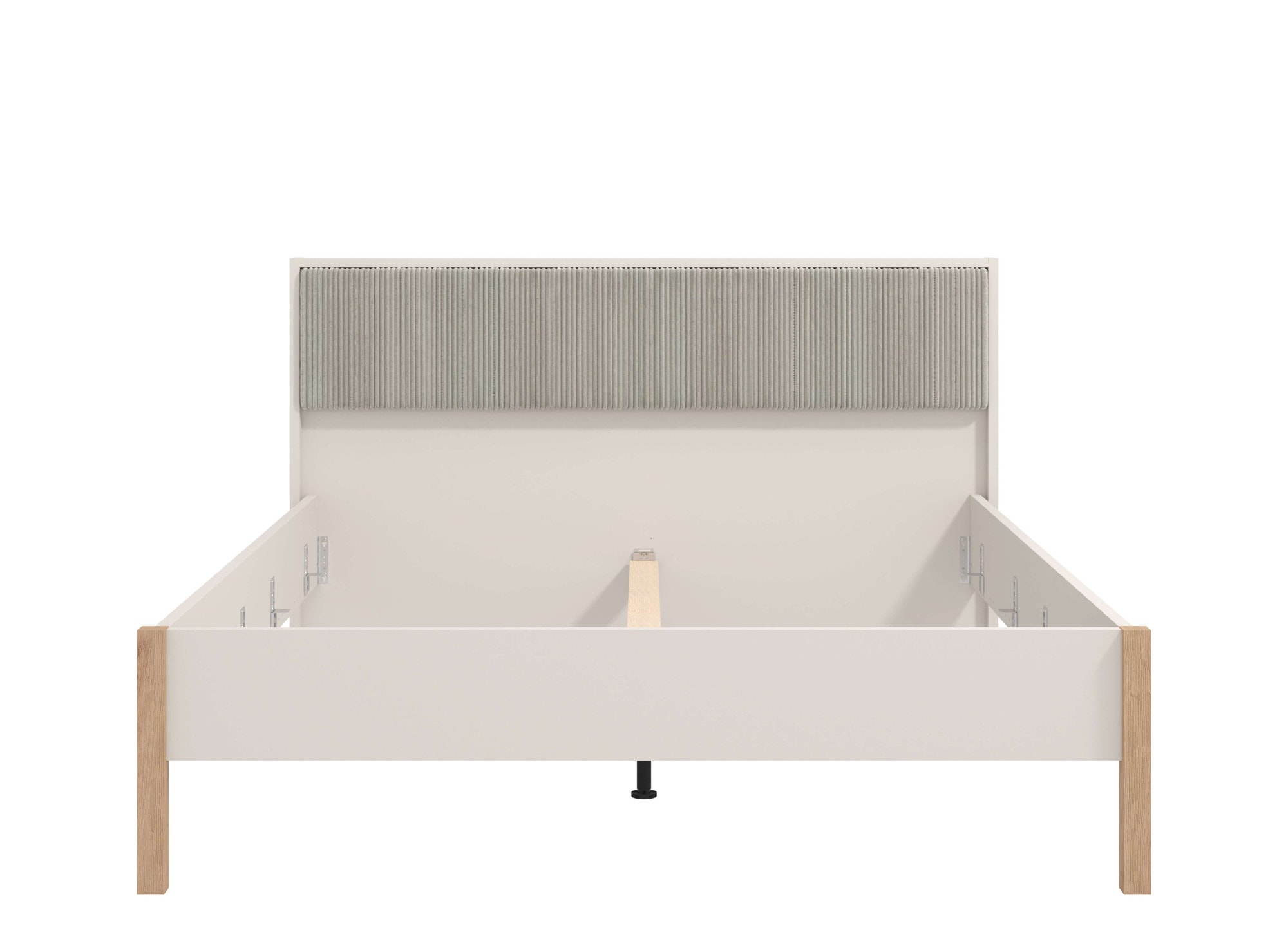 Home affaire Bett »Belfort Bett, mit gepolstertem Kopfteil, bezogen mit weichem Cordstoff«, 160 oder 180x200cm, FSC®-zertifiziert, Trendfarbe cashmere