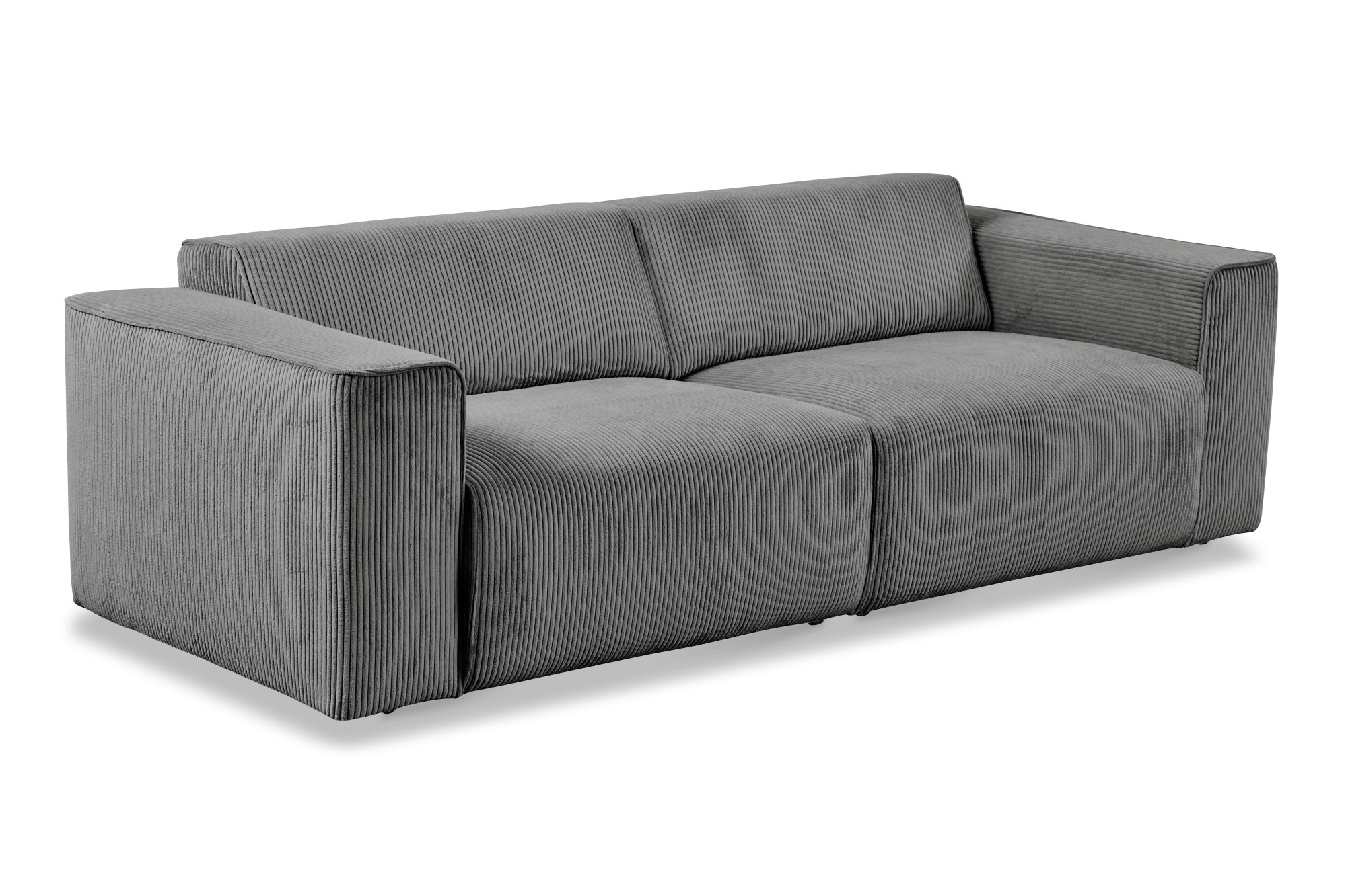 andas 3-Sitzer »Noord mit Kedernaht, Breite 232 cm«, Cord, Struktur, Webstoff, mit Wellenunterfederung, Massivholzrahmen