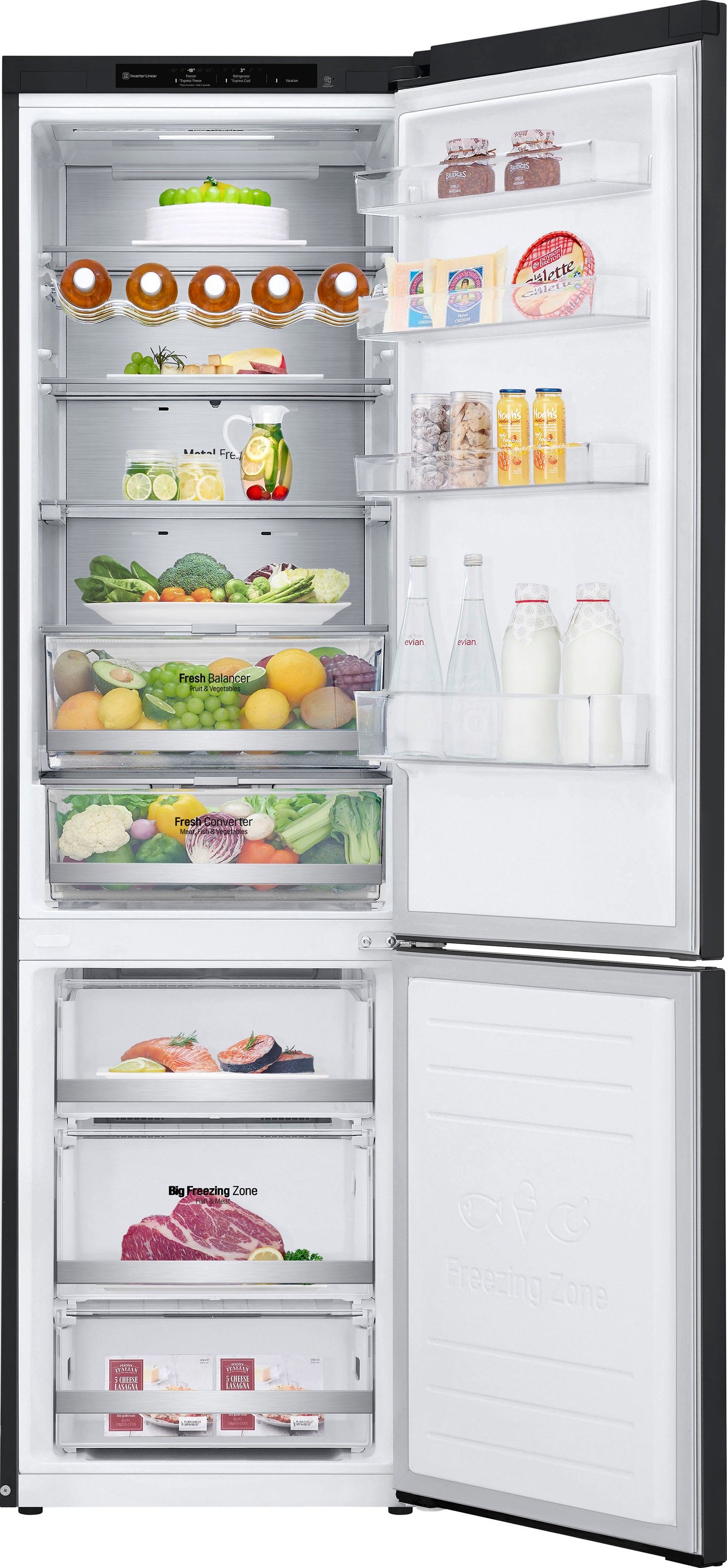 LG Kühl-/Gefrierkombination »GBB92MCB1P«, nur 99kWh Jahresverbrauch