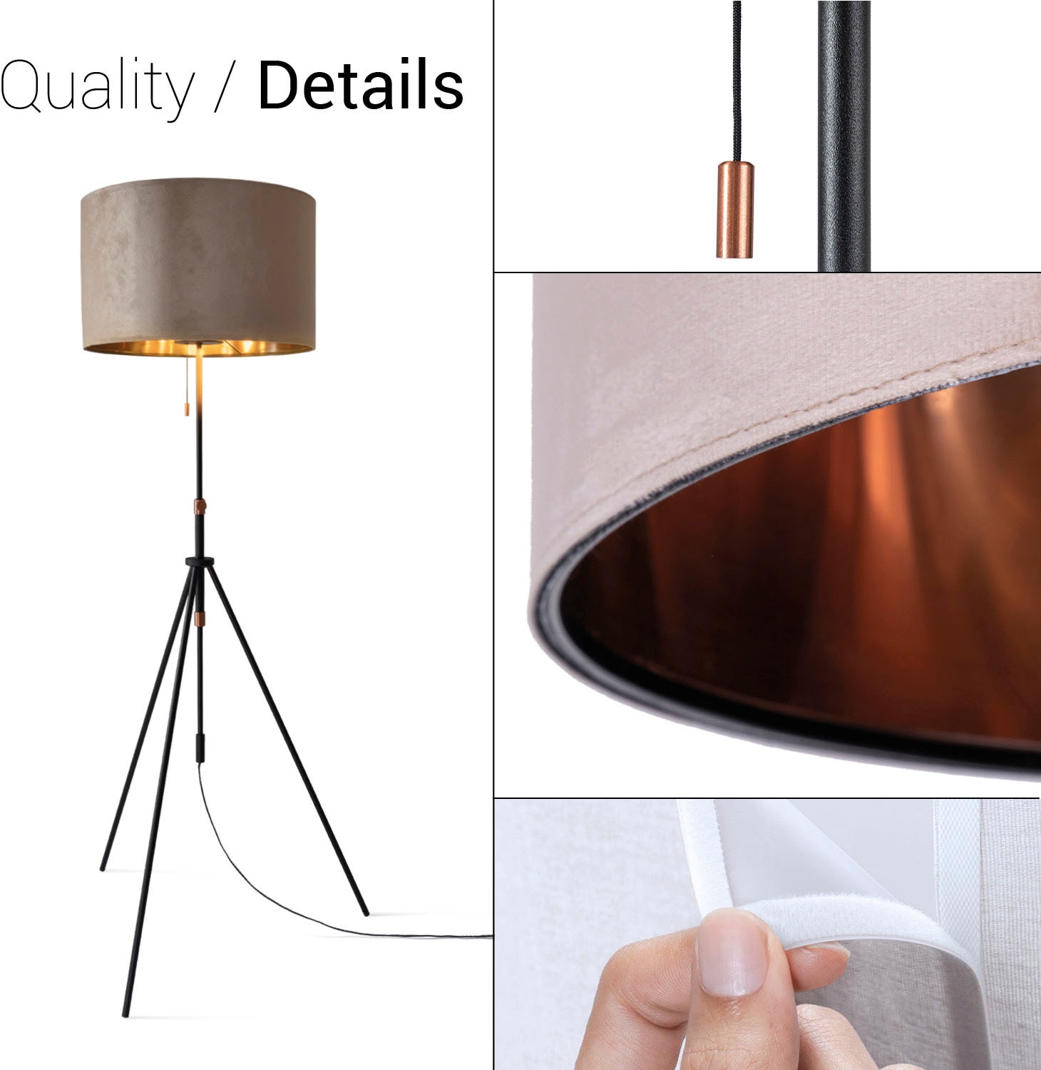 Paco Home Stehlampe »Naomi uni Color« E27 Wohnzimmer Höhenverstellbar 121,5 günstig online kaufen