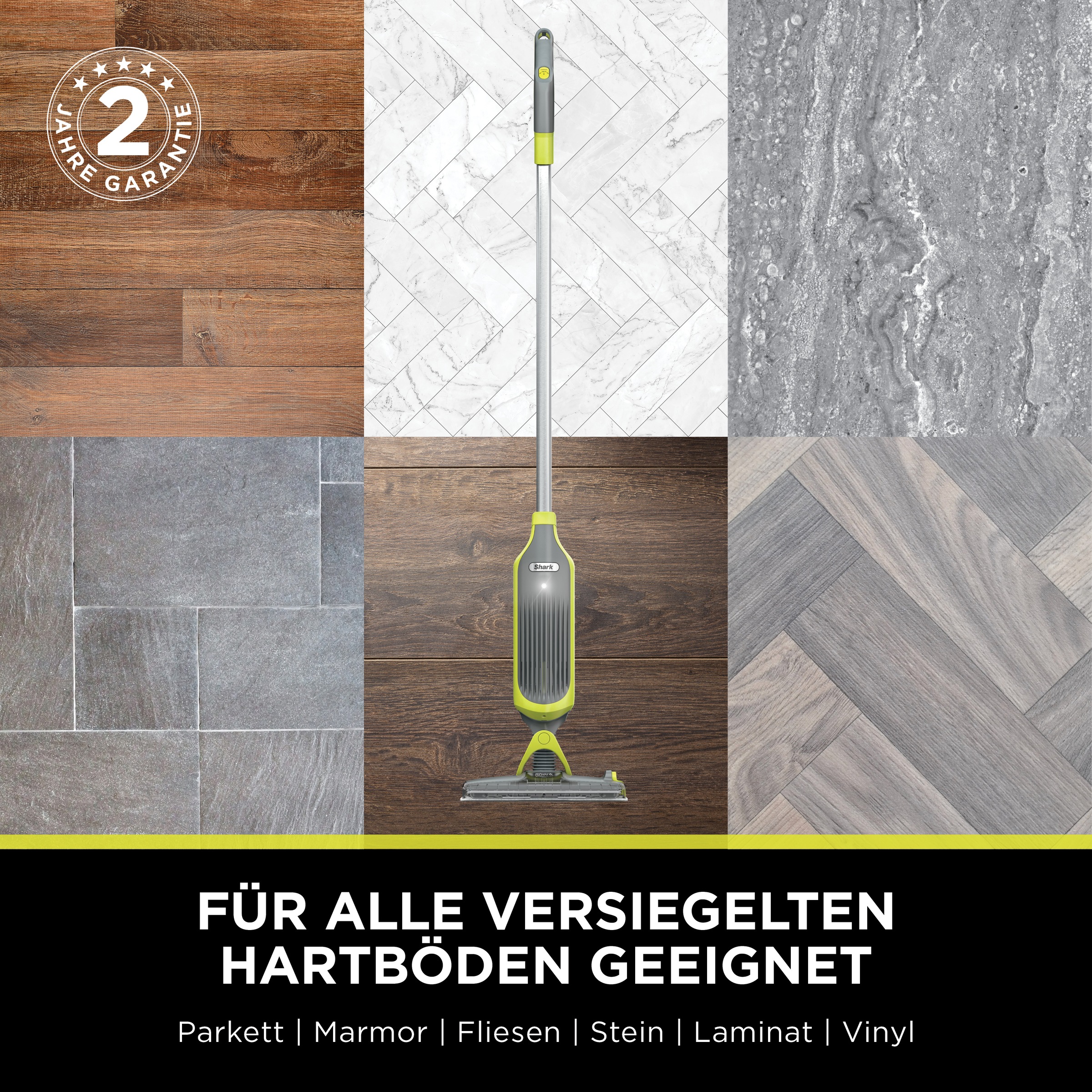 Shark Nass-Trocken-Akkusauger »Shark VacMop 2-in-1 kabelloser Staubsauger und Sprühmopp VM200EU« VOLLSTÄNDIGE REINIGUNG MIT EINEM EINZIGEN EINWEGPAD, kabellos, leicht
