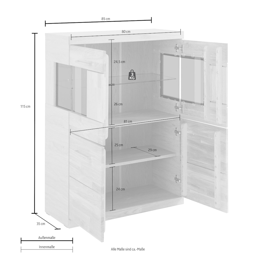 Woltra Highboard »Ribe«