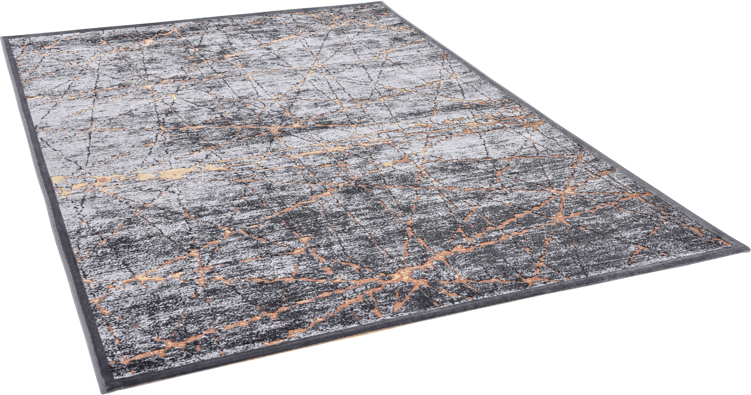 Gino Falcone Teppich »Orelia 103«, rechteckig, 7 mm Höhe, Kurzflor, modernes Design, mit leichtem Glanz, Wohnzimmer
