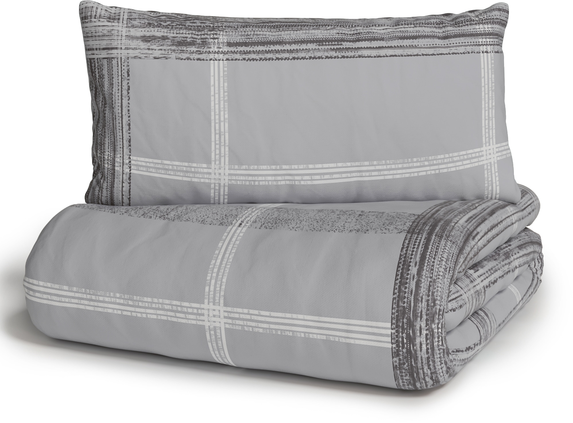 Bruno Banani Wendebettwäsche »Tova« 2 Stk. tlg. in Gr. 135x200 oder 155x220 cm, 100% Baumwolle, Karo-Design