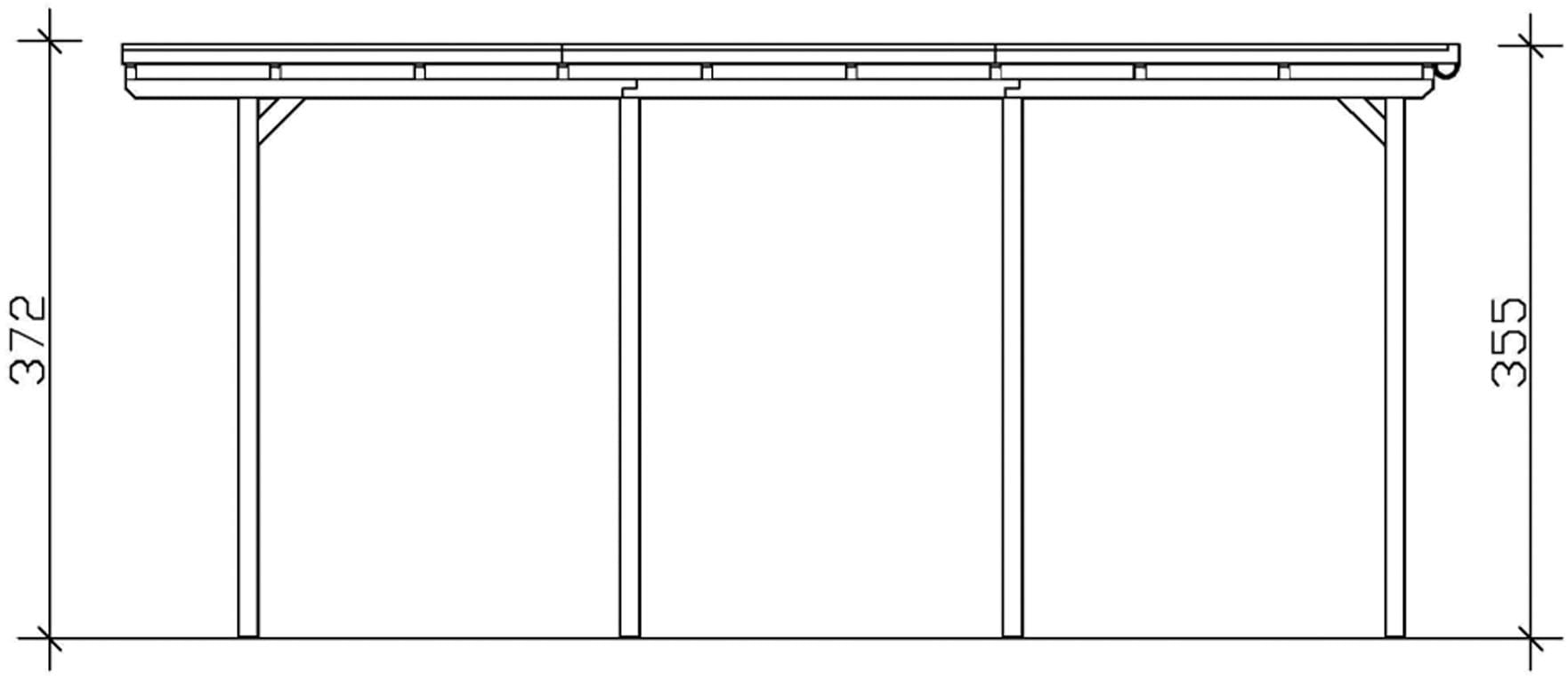 Skanholz Einzelcarport »Caravan-Emsland«, Holz, 341 cm, Anthrazit
