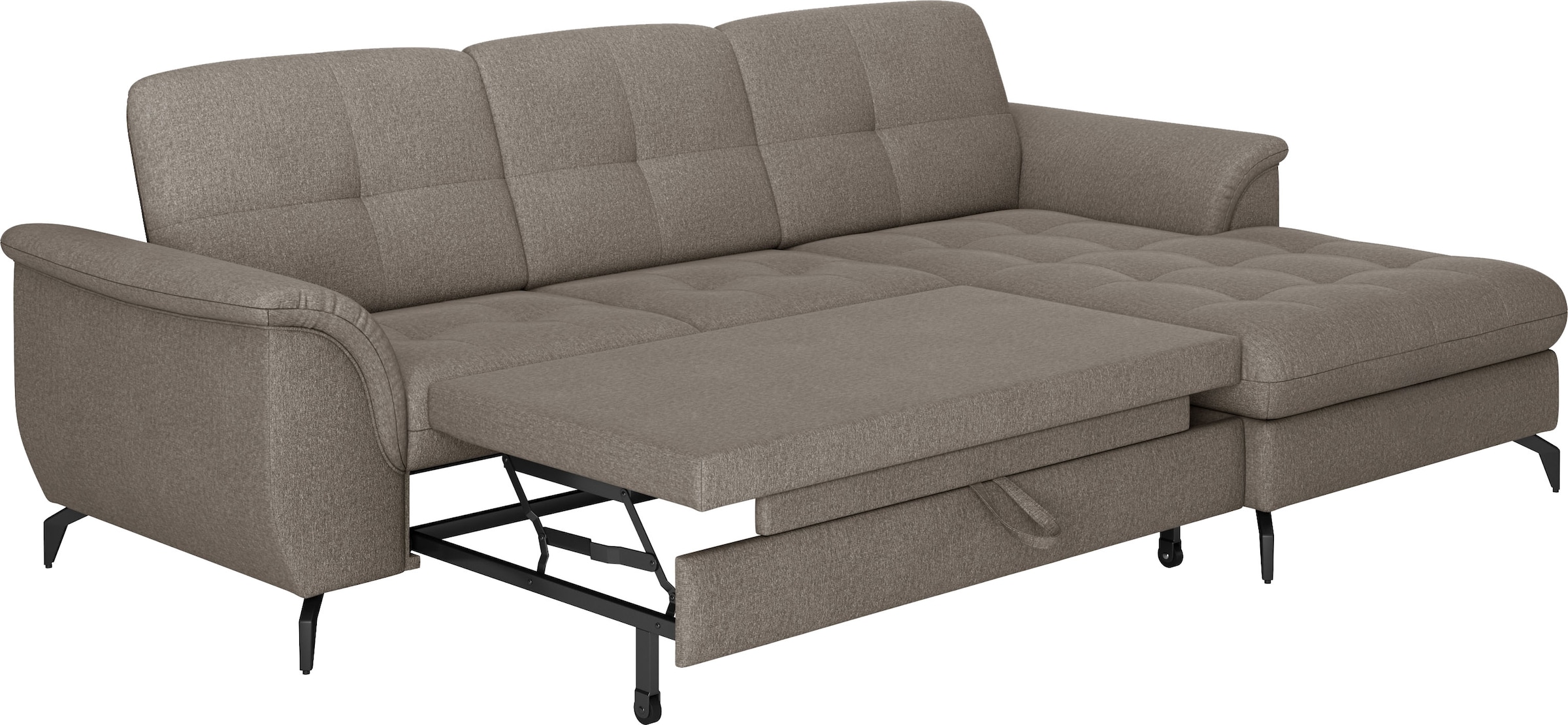 sit&more Ecksofa »Zora L-Form«, wahlweise mit Bettfunktion und Bettkasten