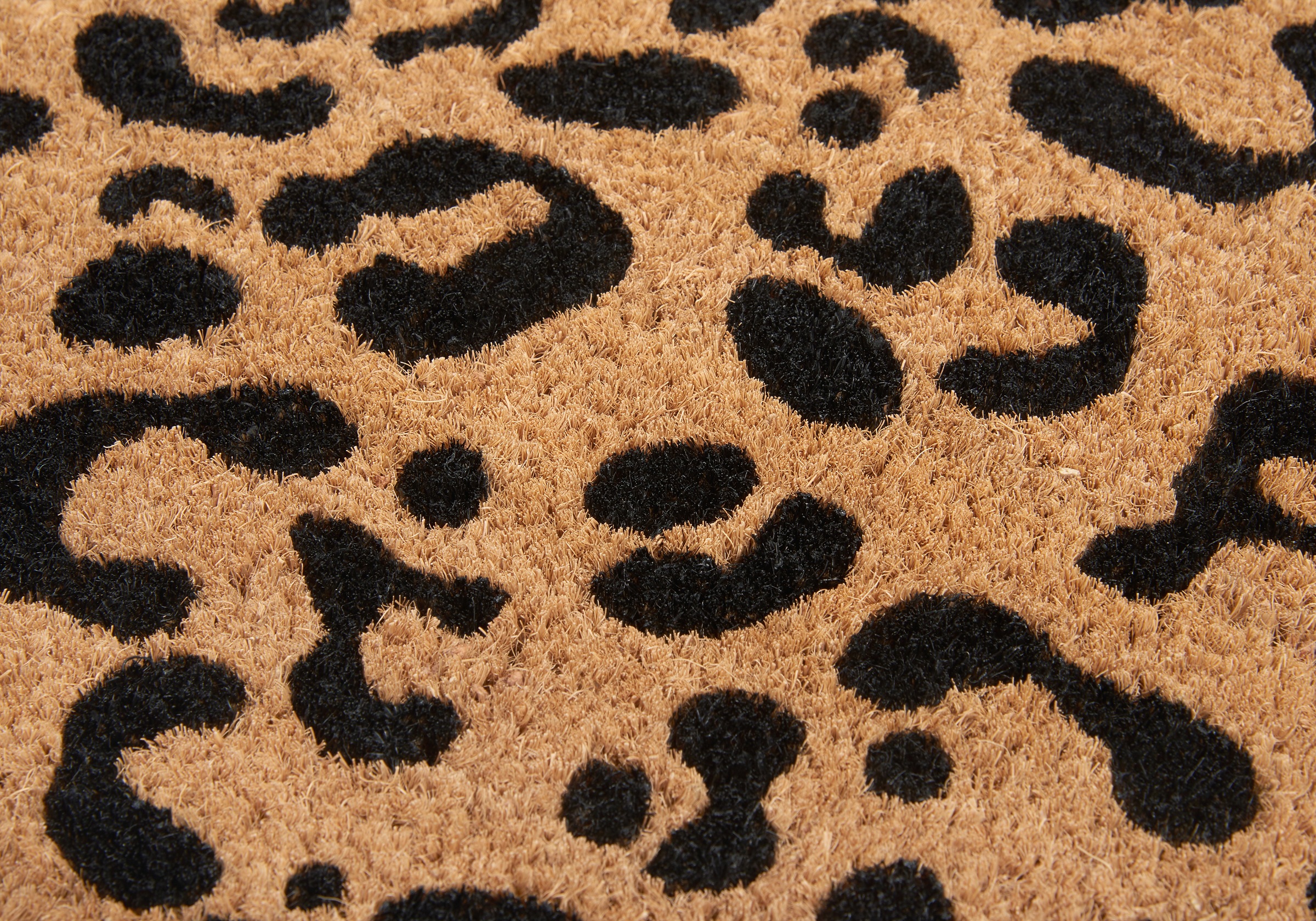 HANSE Home Fußmatte »Mix Mats Kokos Leopard Look, Türmatte«, rechteckig, 15 mm Höhe, Kokos, Schmutzfangmatte, Outdoor, Rutschfest, Innen, Kokosmatte, Flur