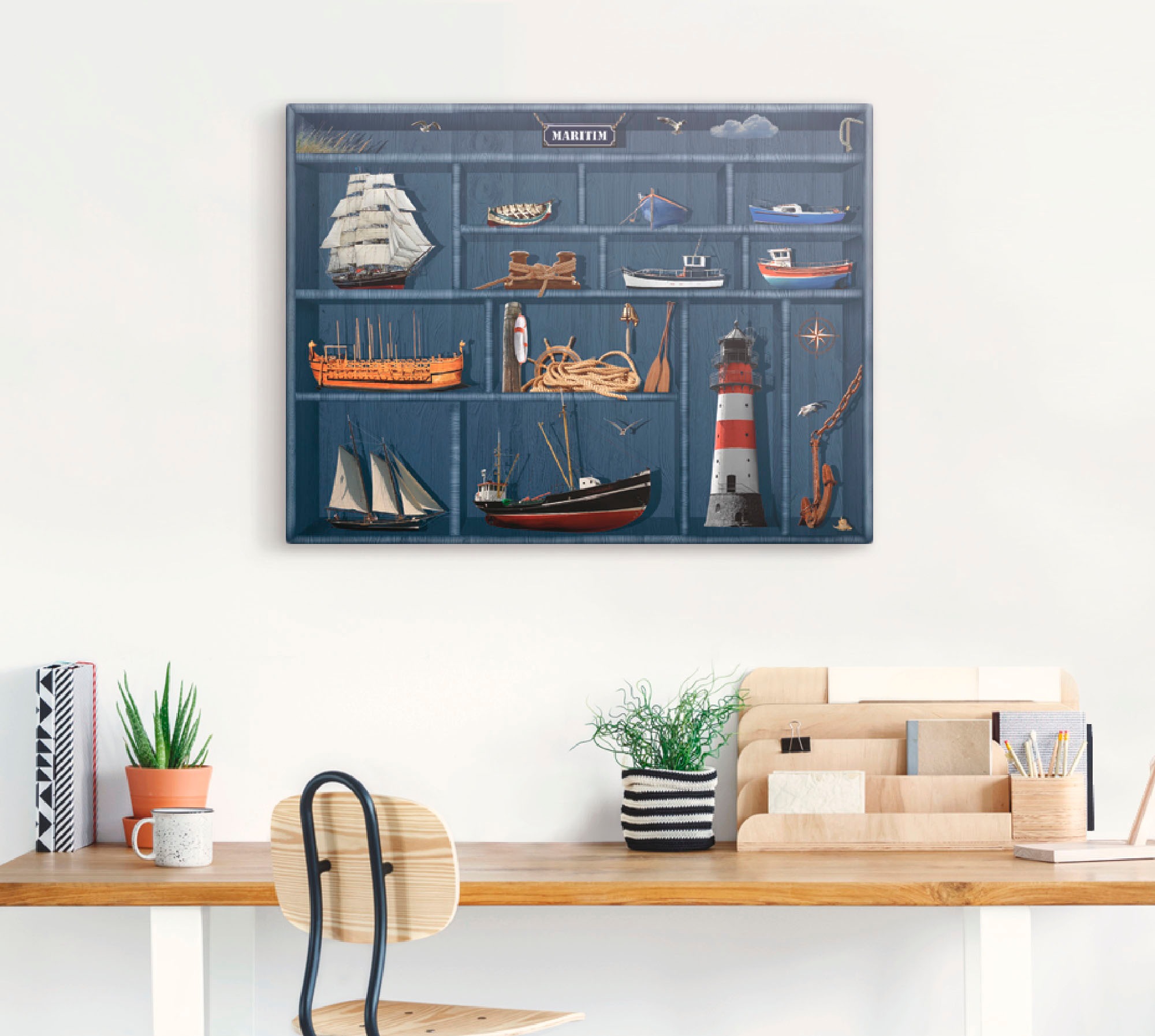 Artland Wandbild »Der maritime Setzkasten«, Arrangements, (1 St.), als Lein günstig online kaufen