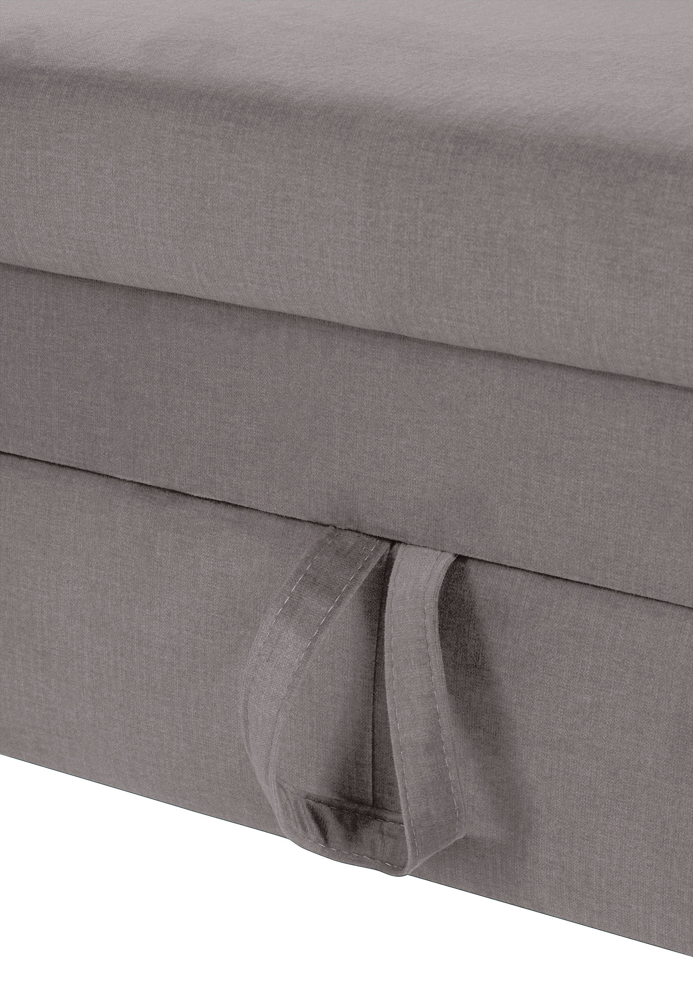 COTTA Polstergarnitur »Morven L-Form«, (Set), Set bestehend aus: Ecksofa mit Kopfteilverstellung & Hocker